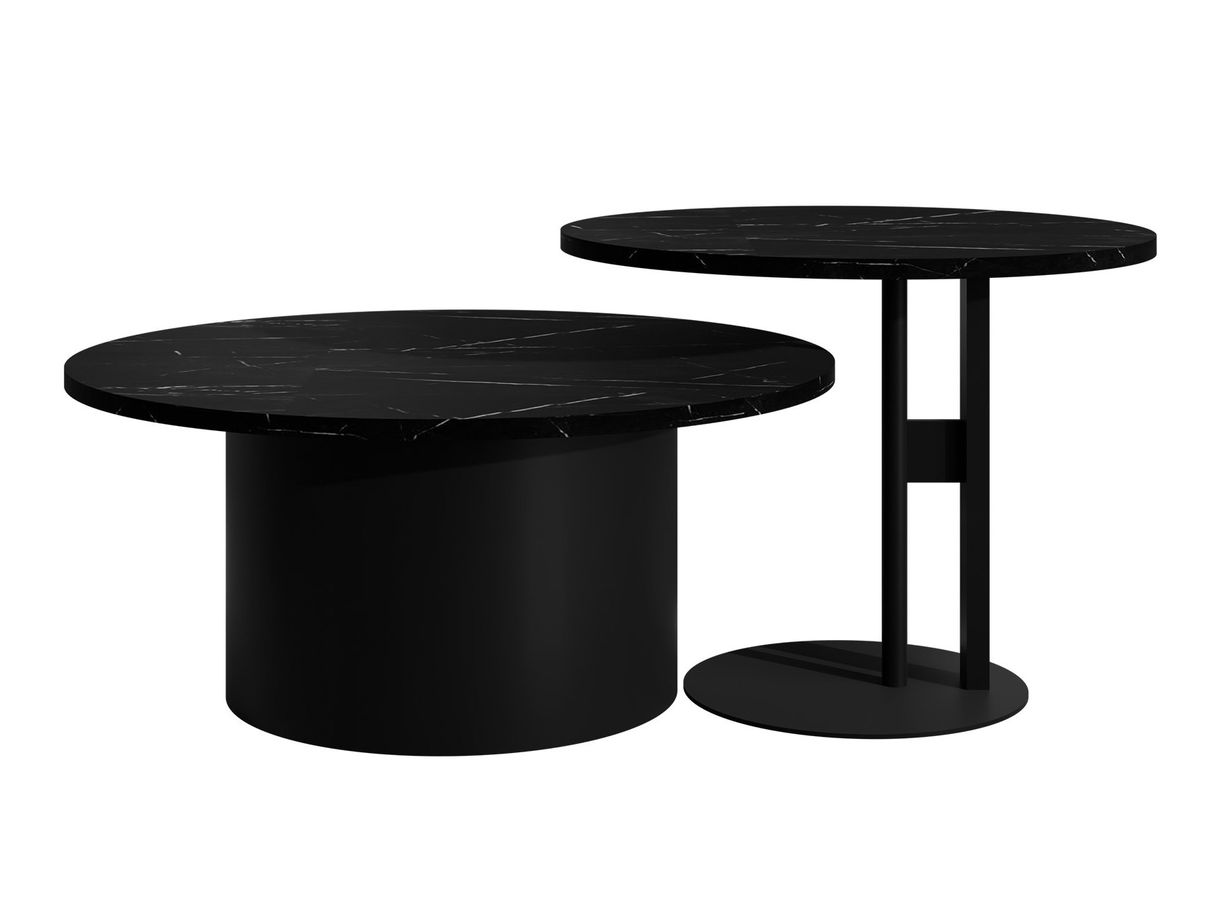 Set de măsuțe de cafea Oswego 159 (Marmură neagră)
