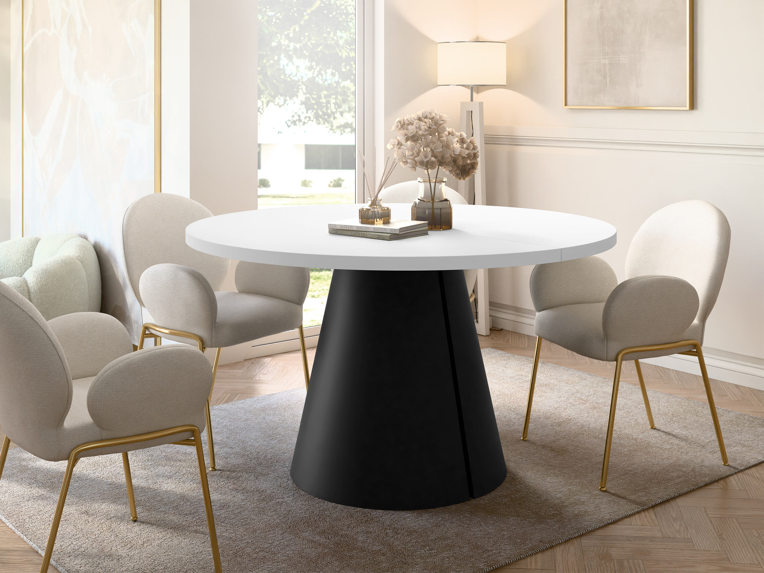 Masă Oswego 165 (Alb)