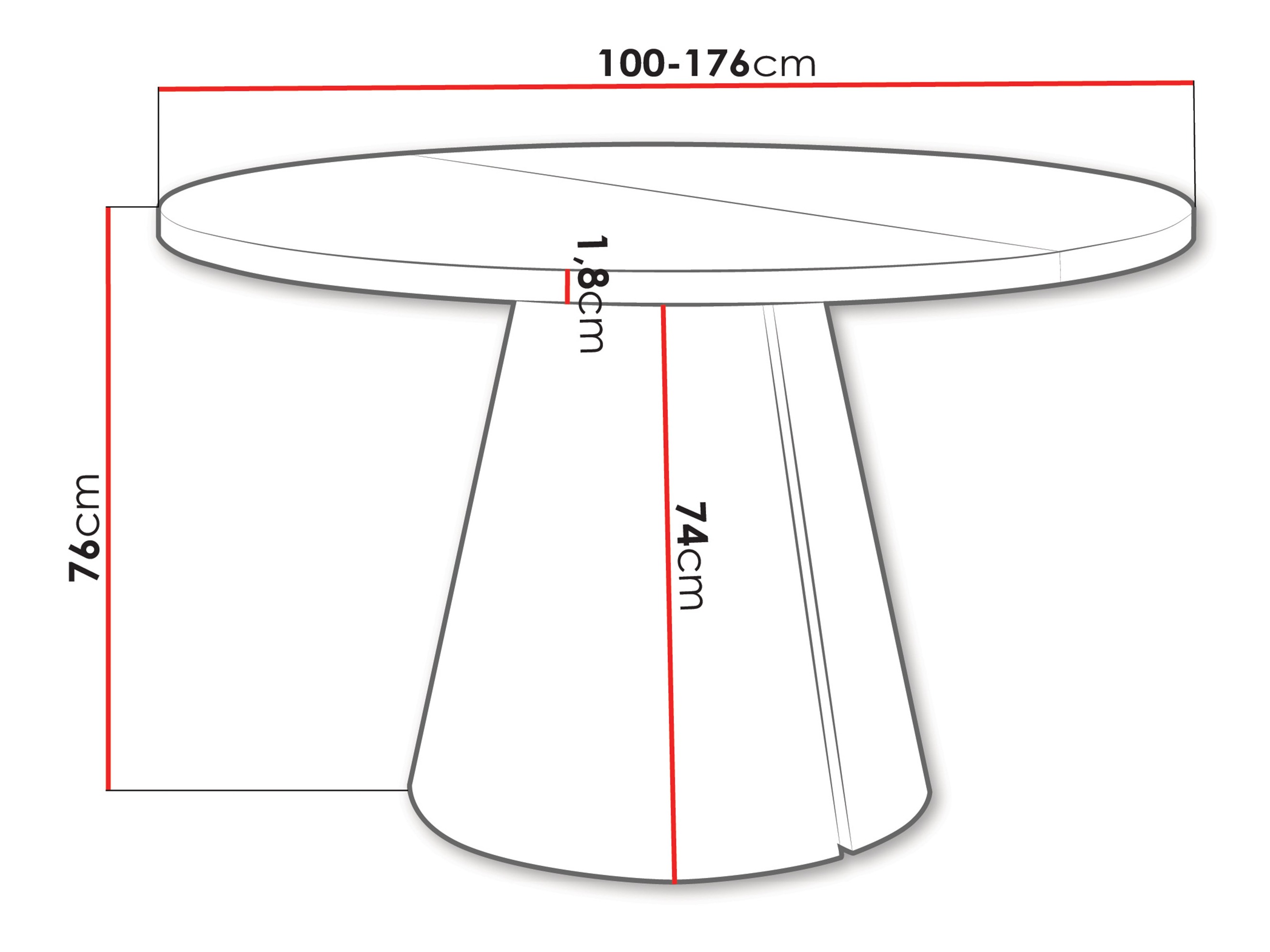 Masă Oswego 166 (Cașmir)