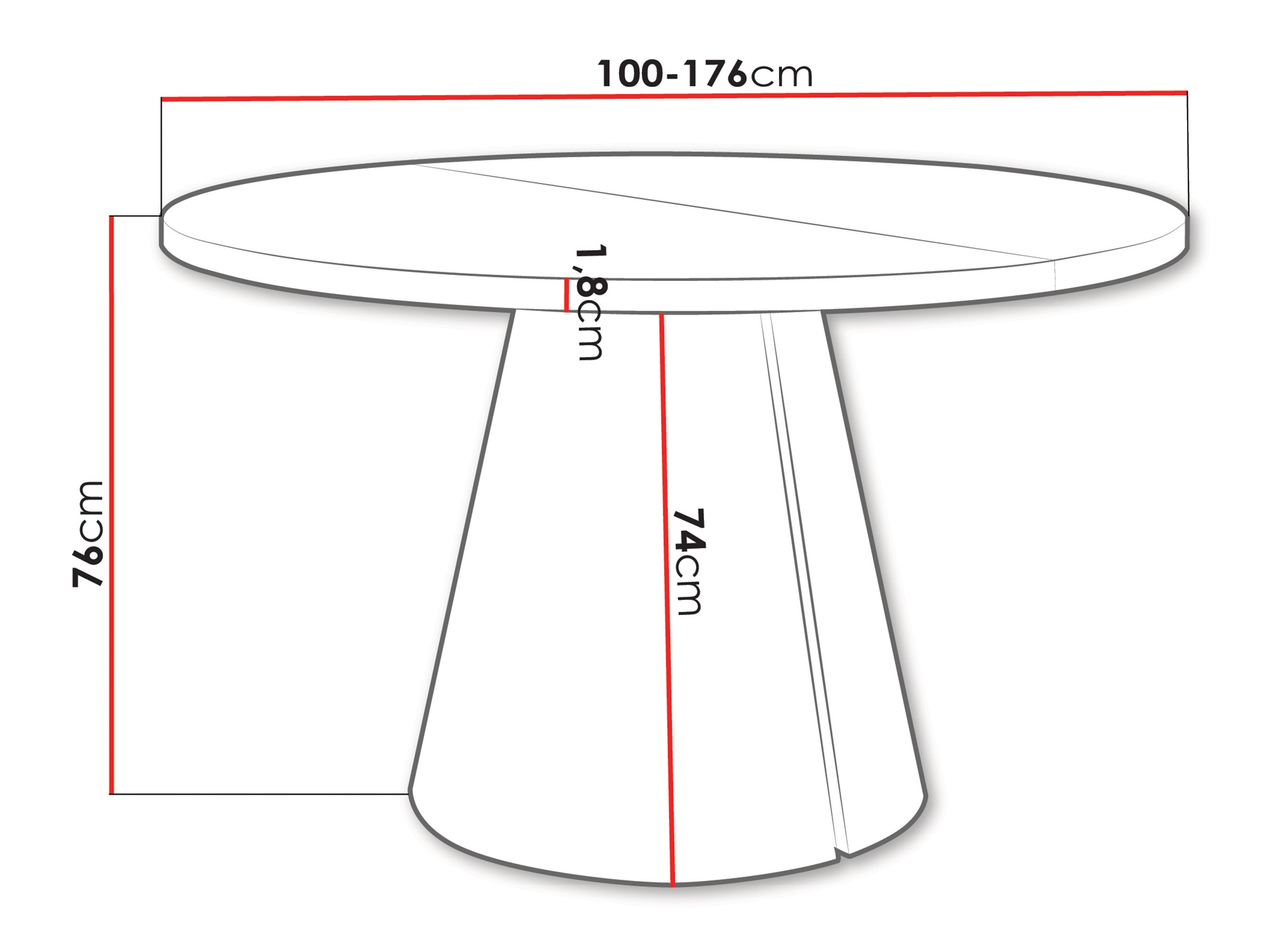 Masă Oswego 166 (Stejar)