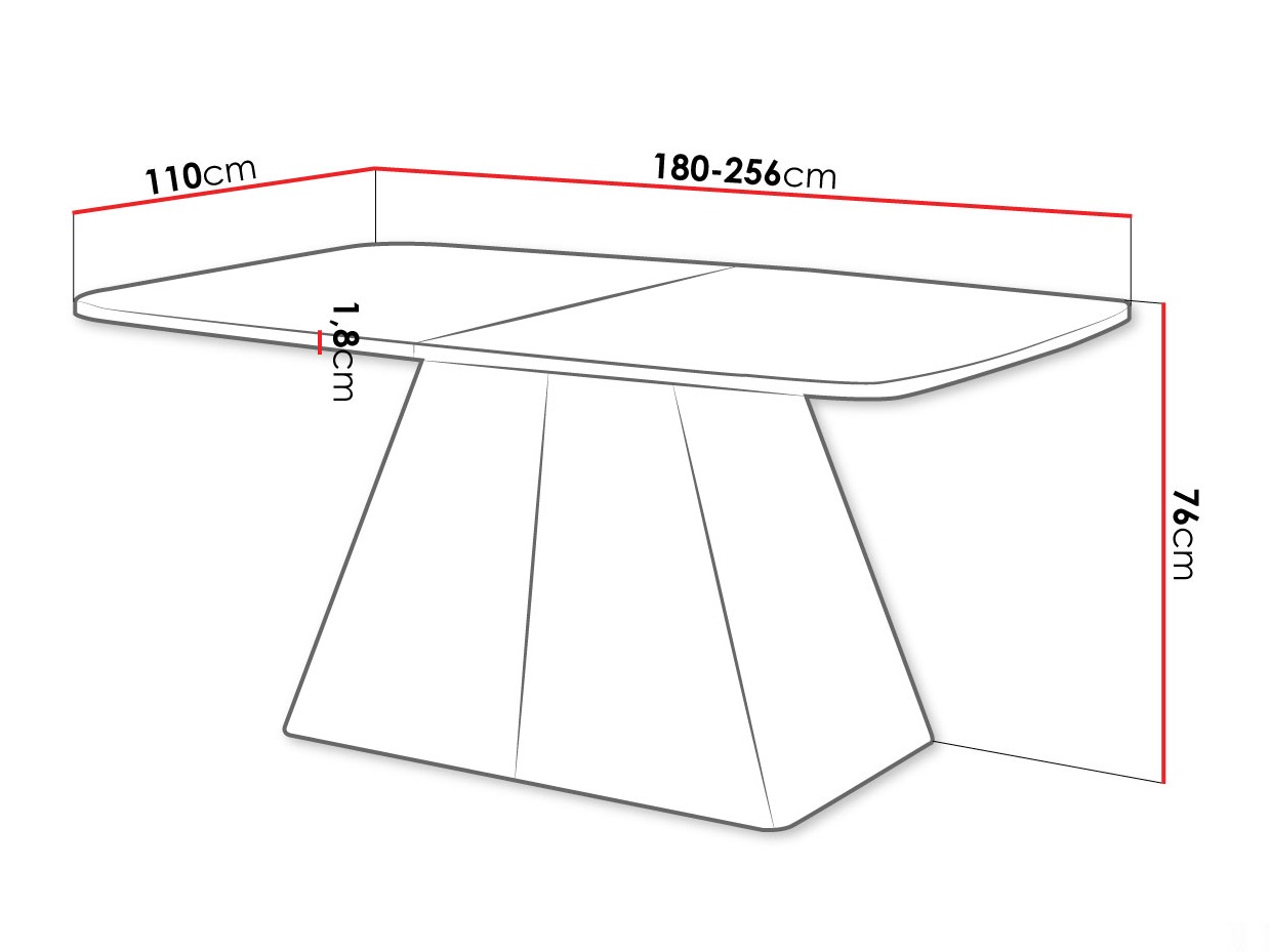 Masă Oswego 169 (Grafit)