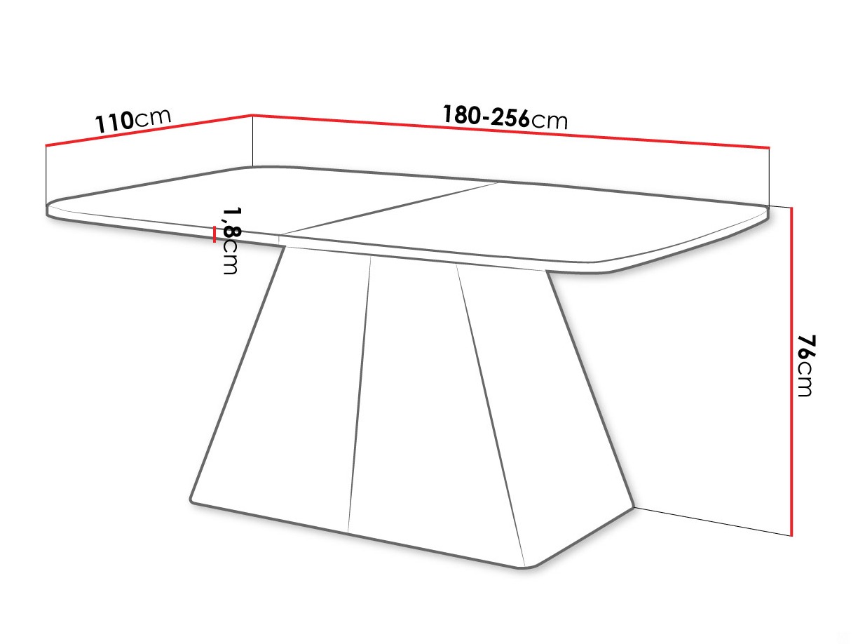 Masă Oswego 170 (Alb)