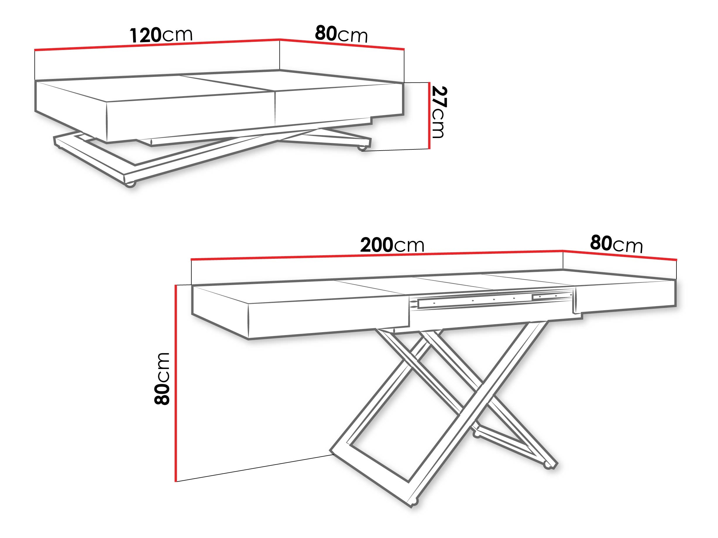 Masă de cafea rotativă Oswego 172 (Cașmir)