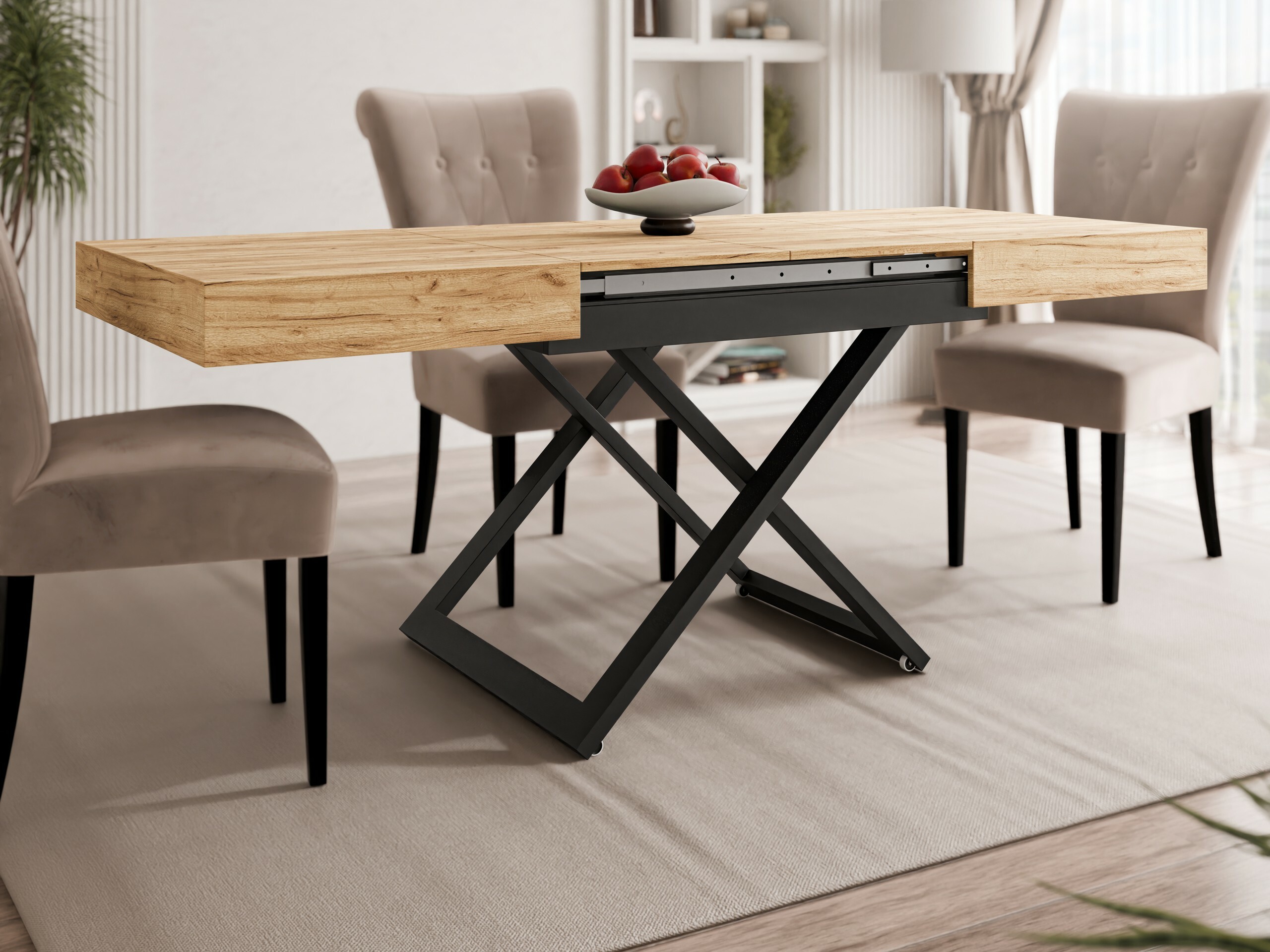 Măsuță de cafea extensibila Oswego 171 (Stejar Craft auriu)
