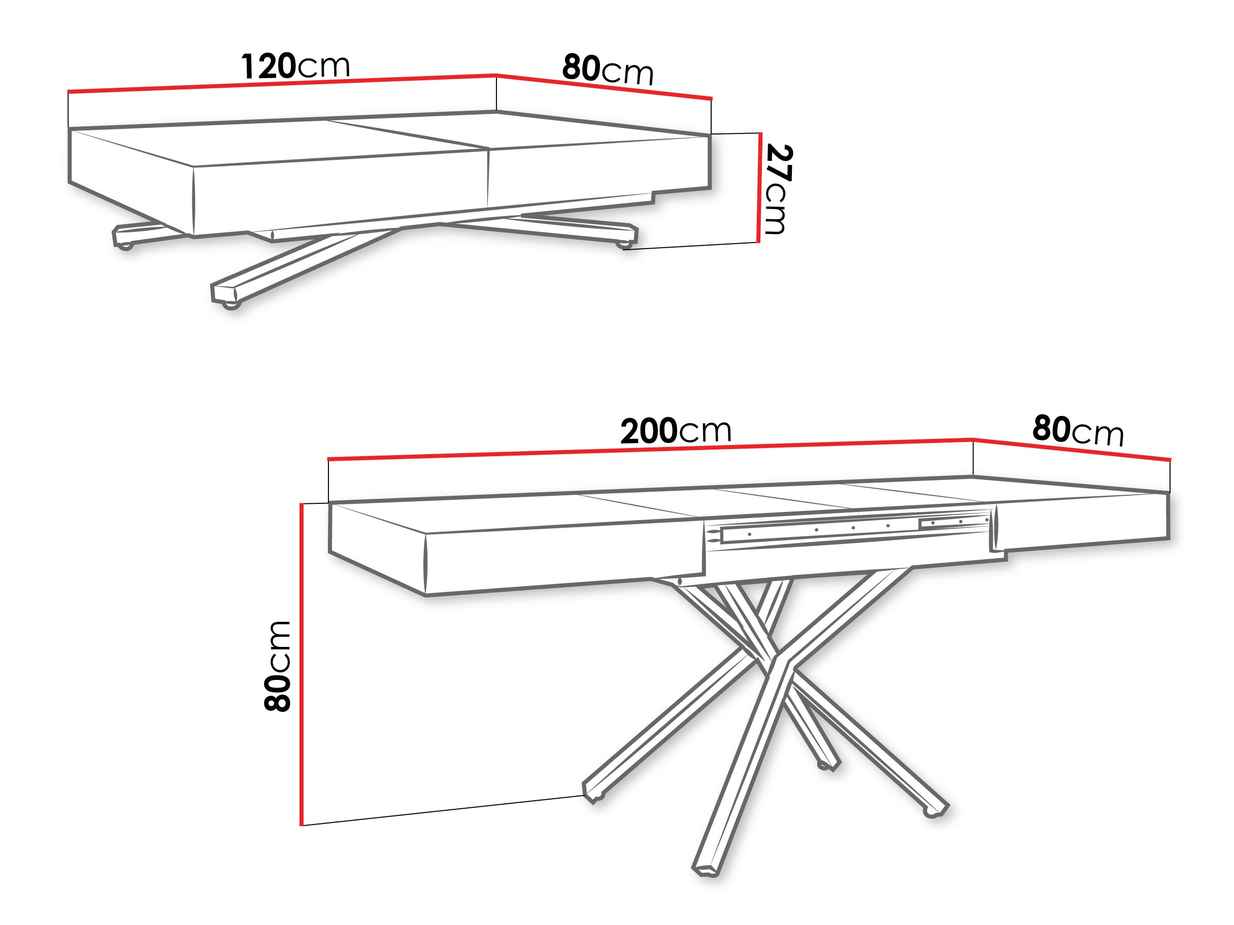 Masă de cafea rotativă Oswego 176 (Cașmir)