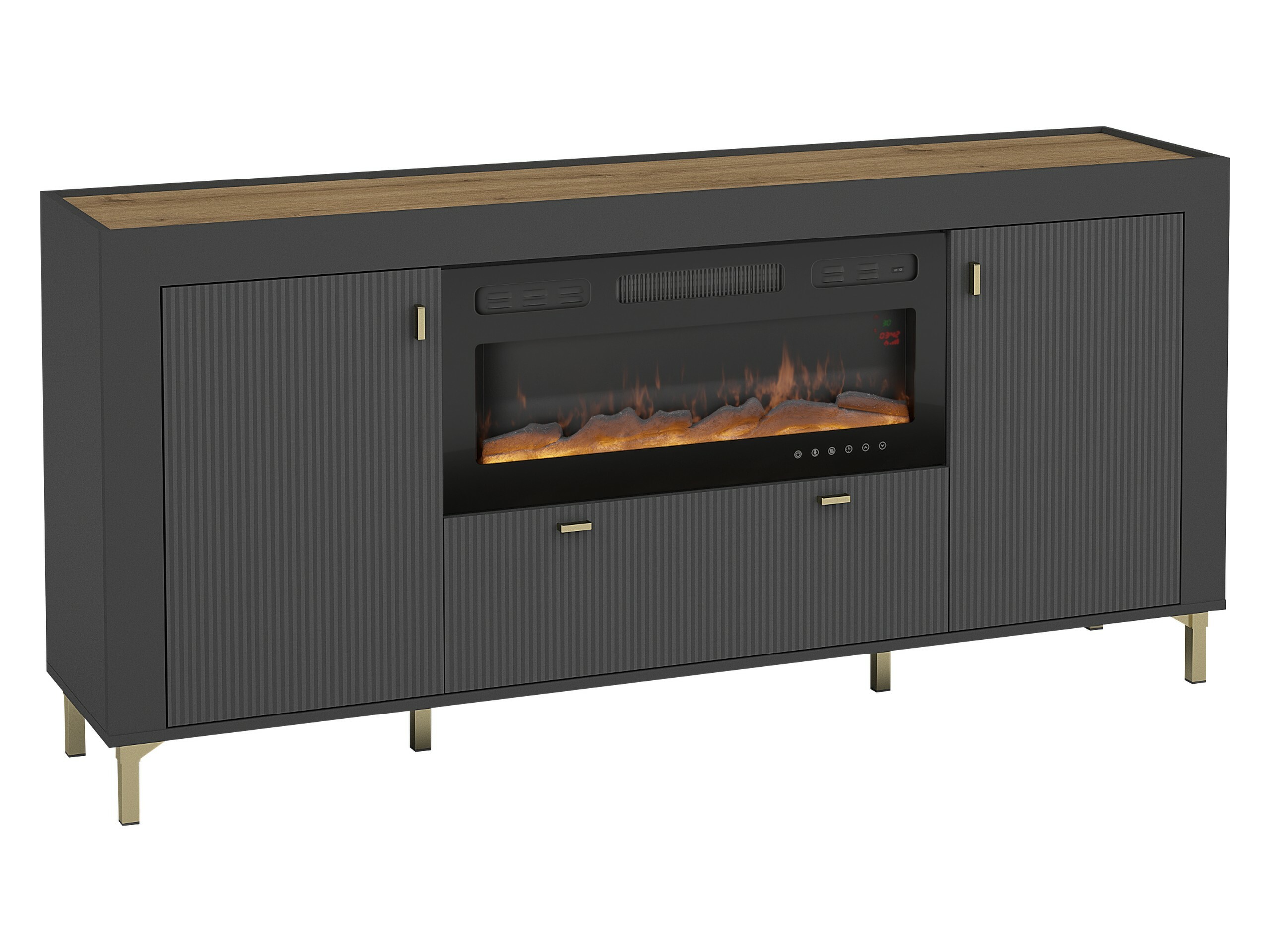 Comodă Mormavu 110 (Negru mat)