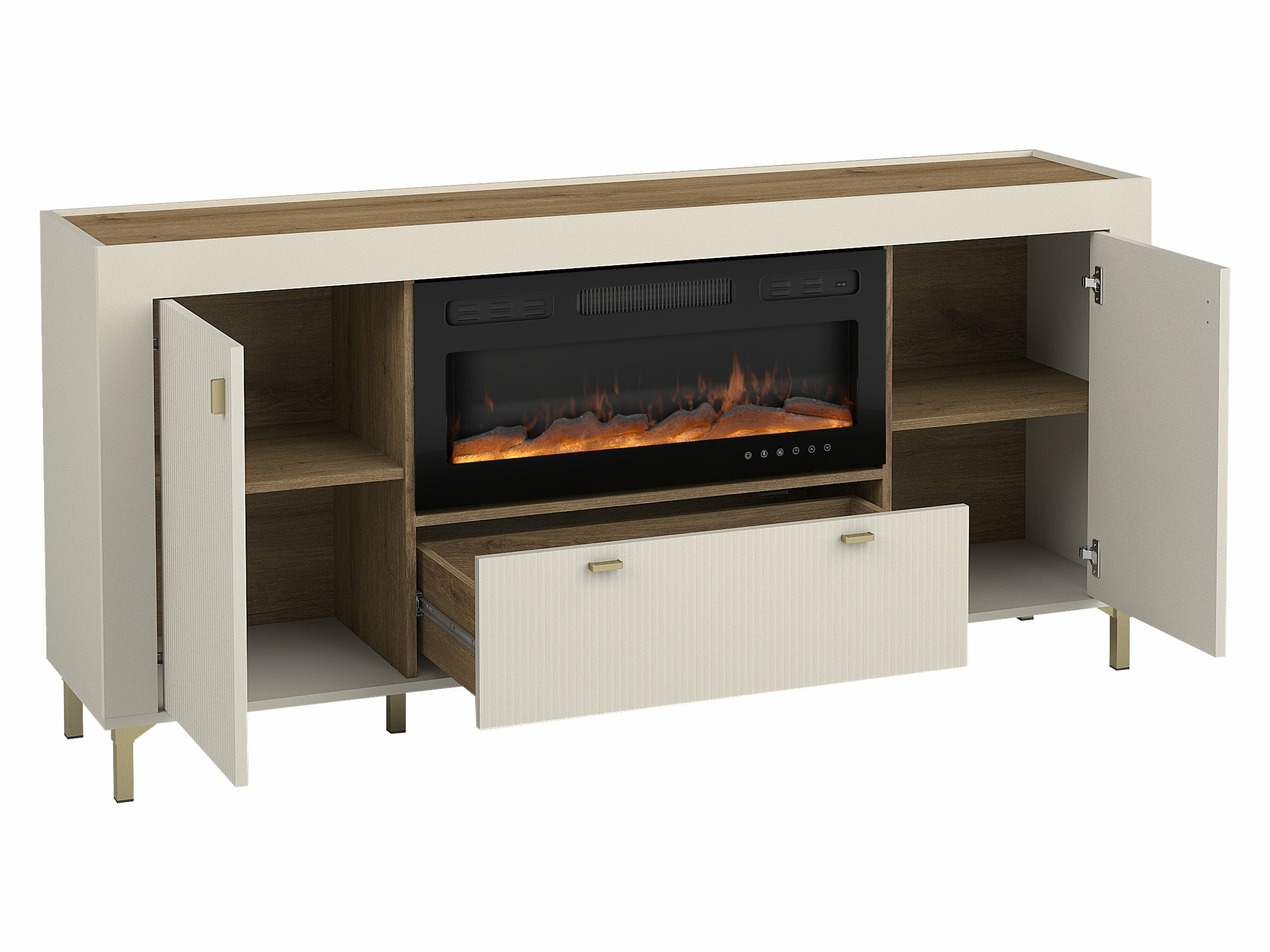 Comodă Mormavu 110 (Negru mat)