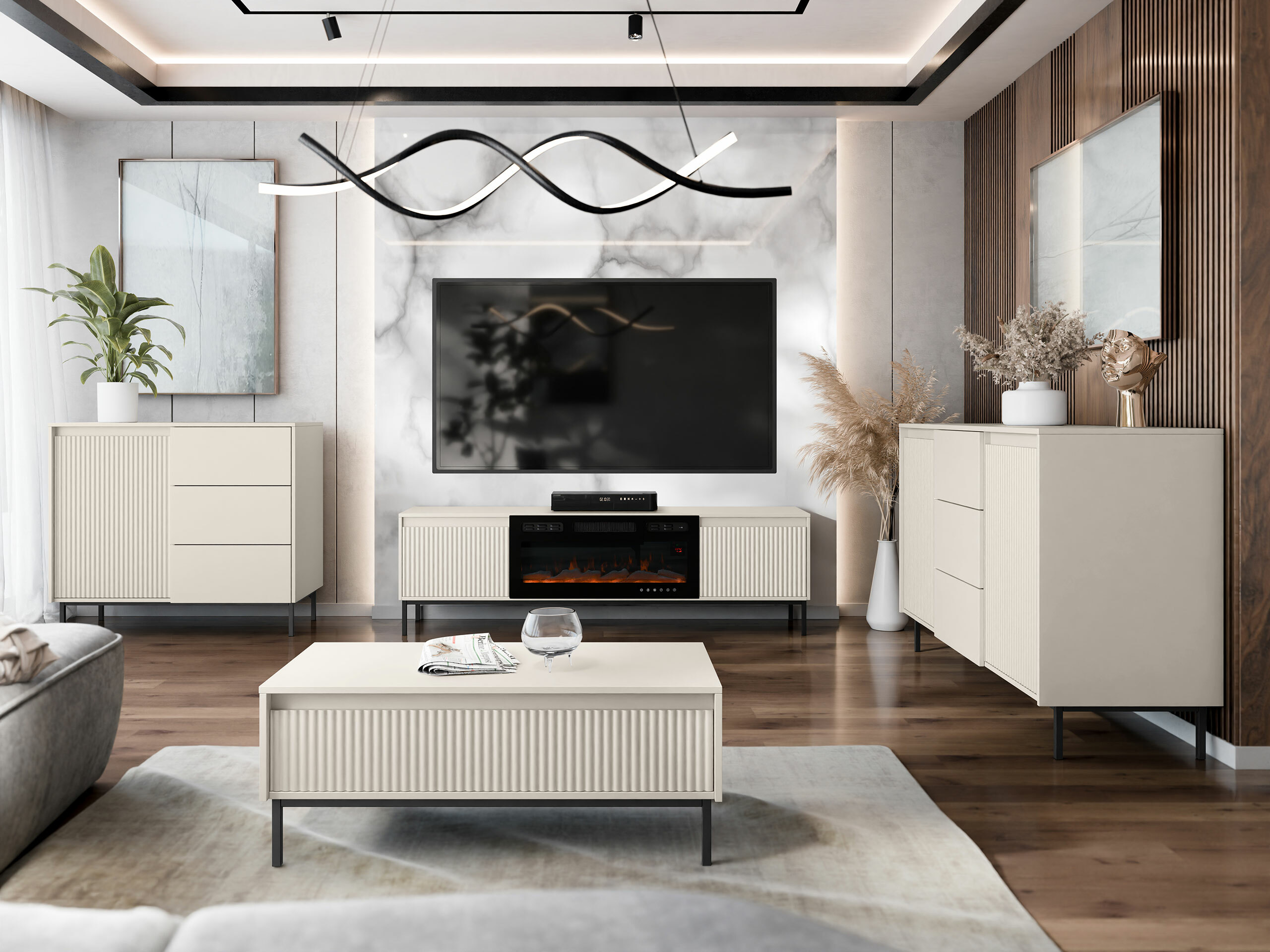 Set de living Comfivo Delruva III (Cașmir)