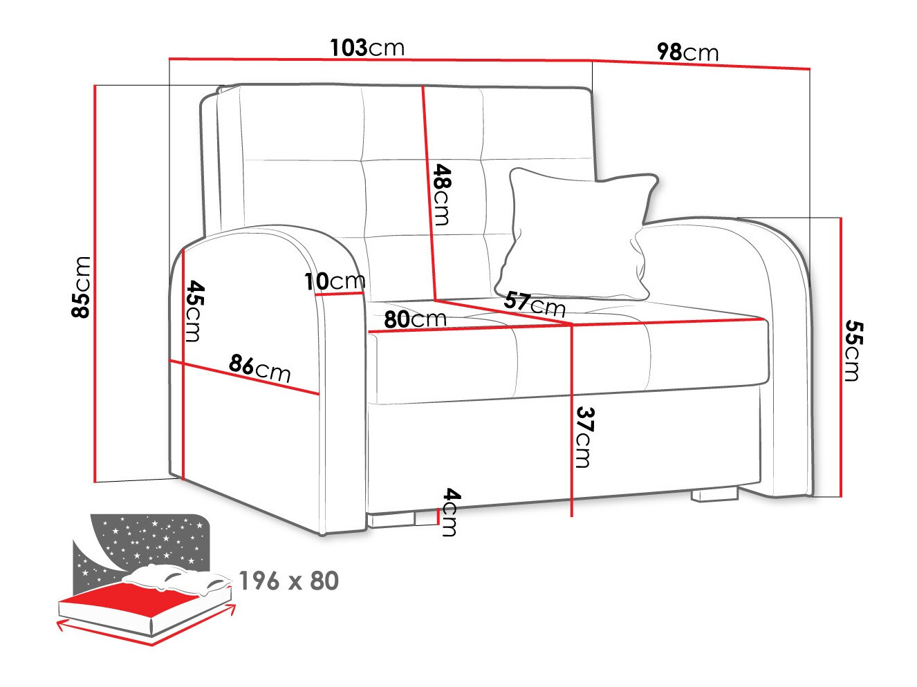 Fotoliu SR11089 cu ambalaj deteriorat