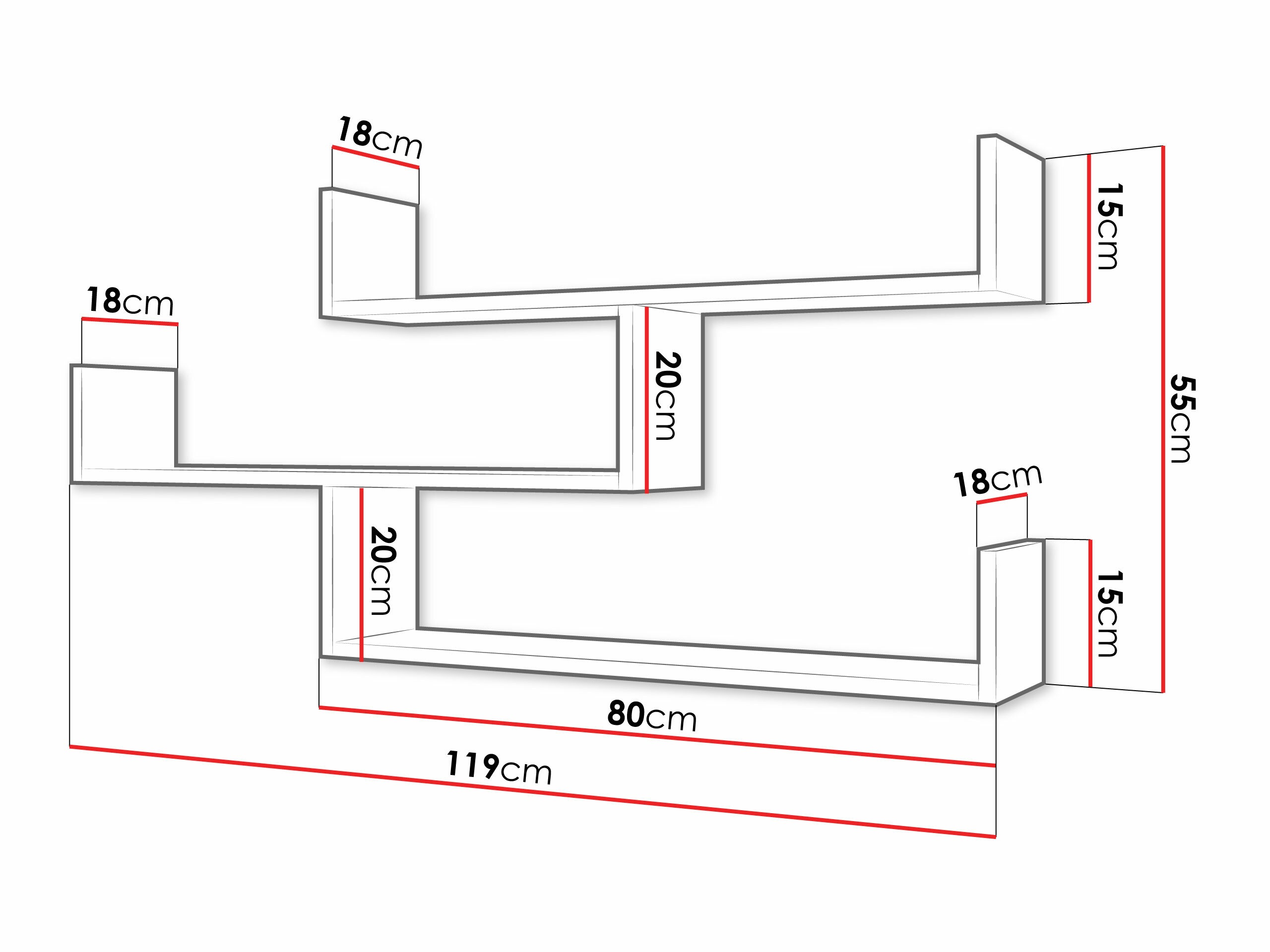 Raft de perete Sarasota 104 (Stejar Sonoma)