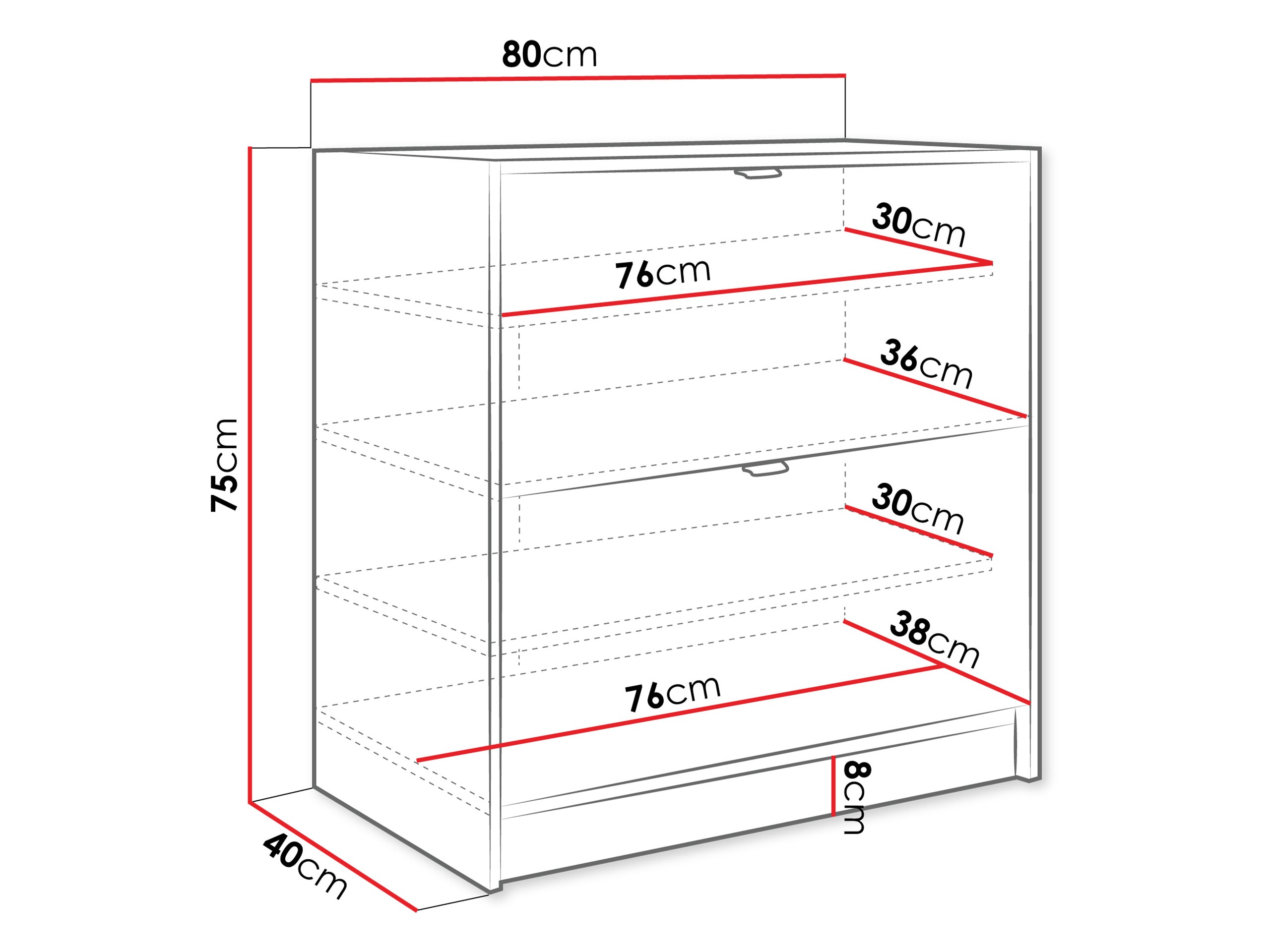 Dulap pantofi Comfivo Larmire 125 (Alb)