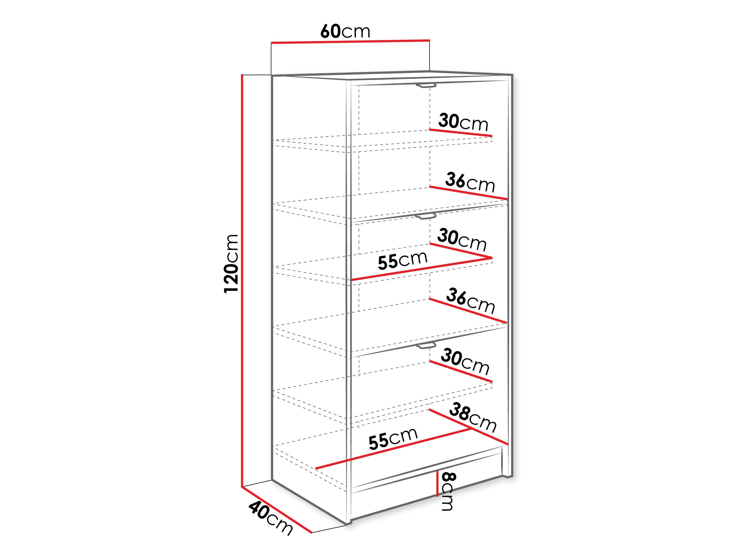 Dulap pantofi Comfivo Velal III (Alb)