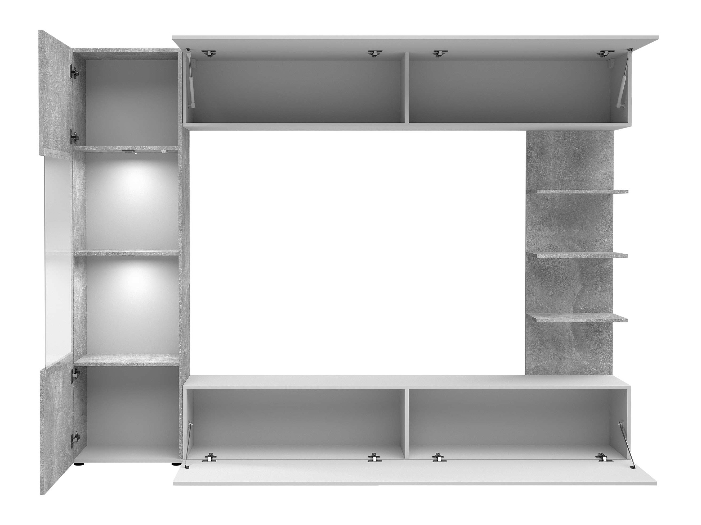 Set de living Comfivo Animus (Nuc + Marmură neagră)