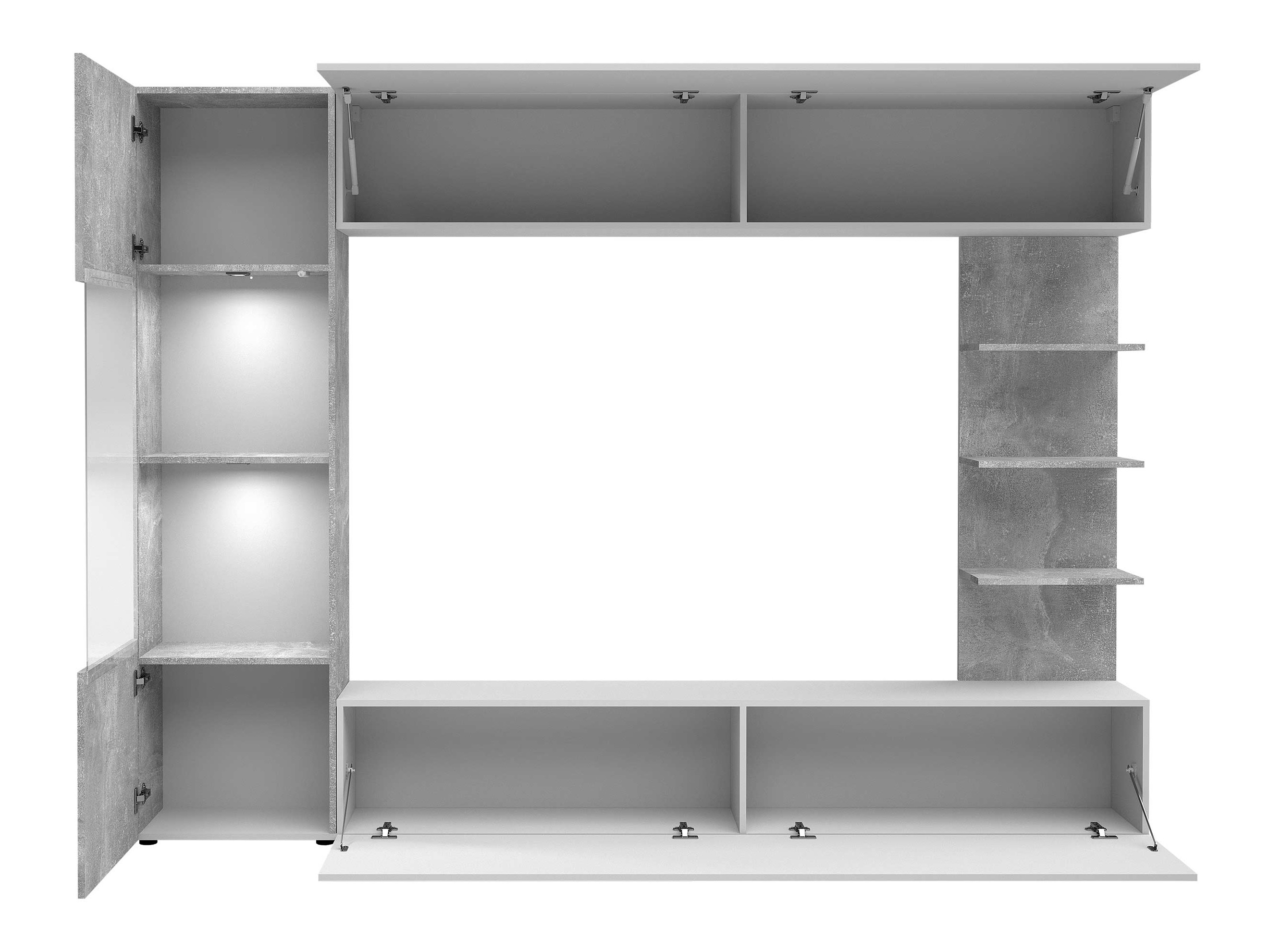 Set de living Comfivo Animus (Nuc + Marmură neagră)
