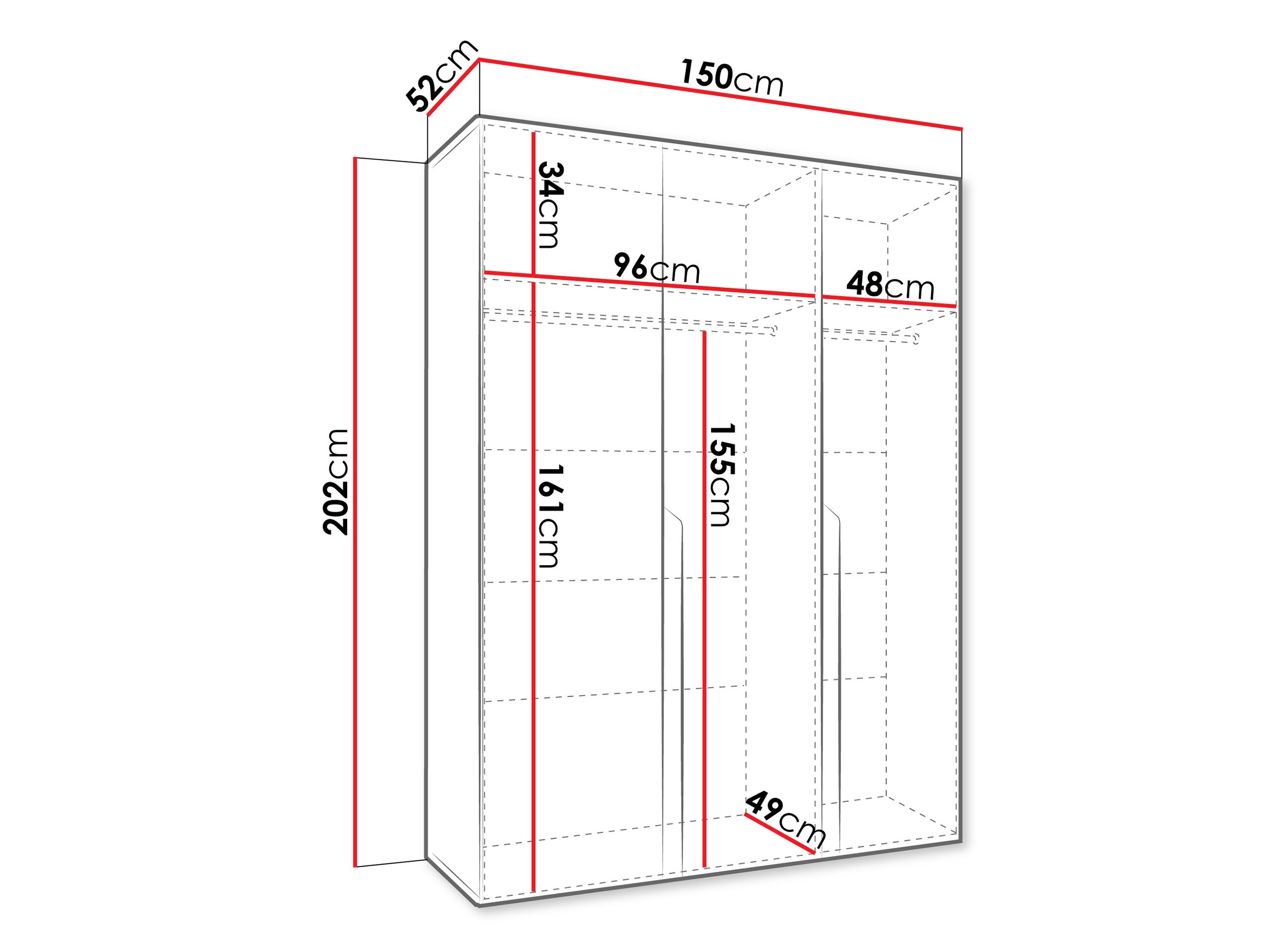 Dulap Hartford 580 (Negru)