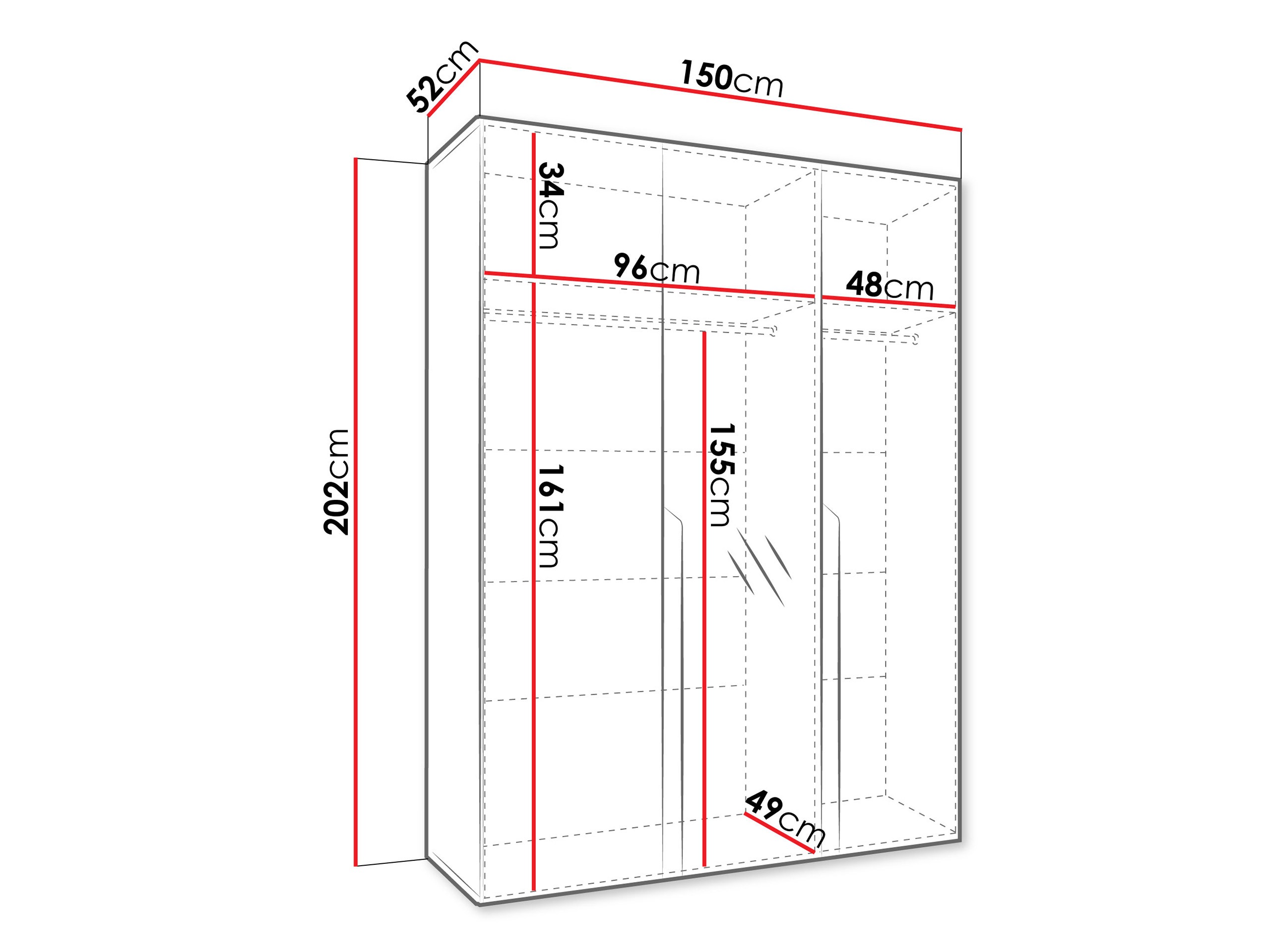 Dulap Hartford 585 (Negru)