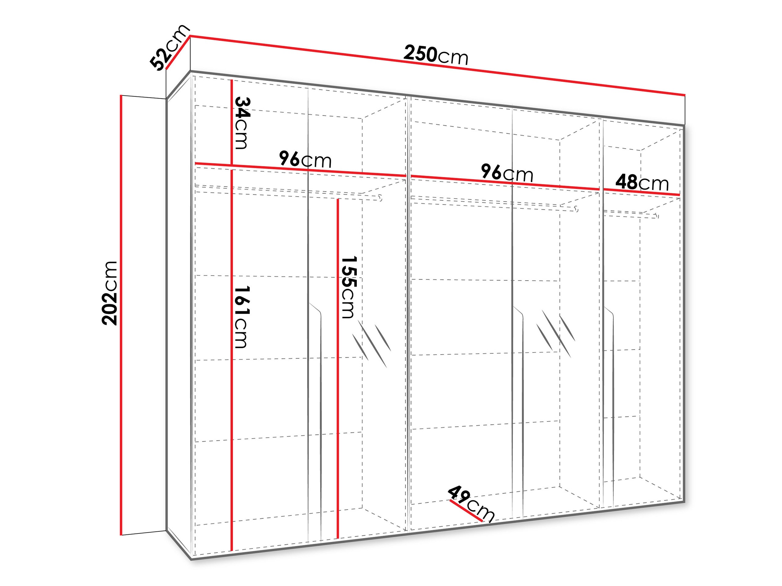Dulap Hartford 587 (Negru)