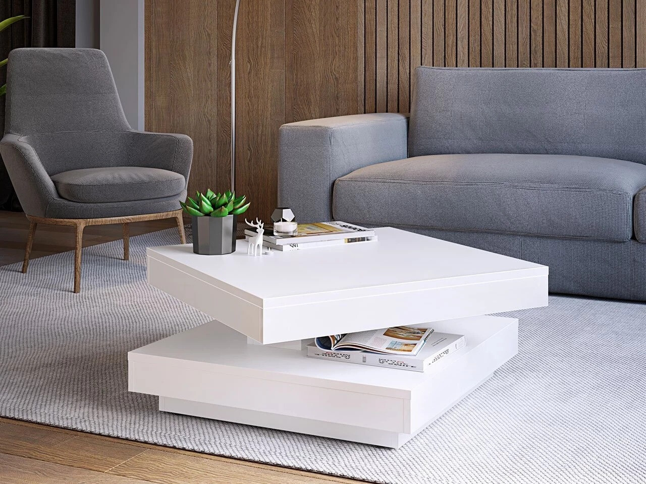 Măsuță de cafea extensibilă SR11129 cu ambalaj deteriorat