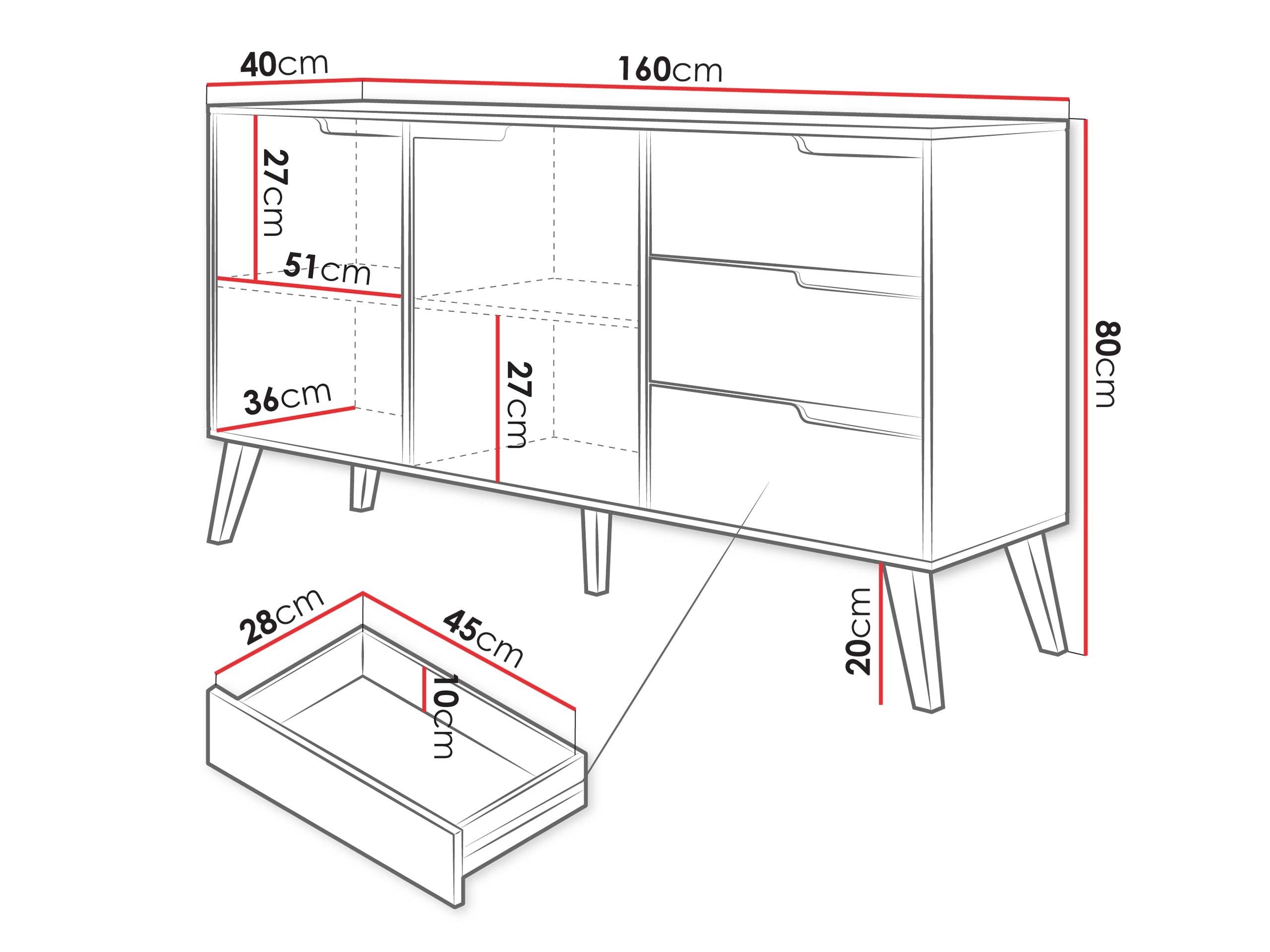 Comodă Otis (Cașmir)