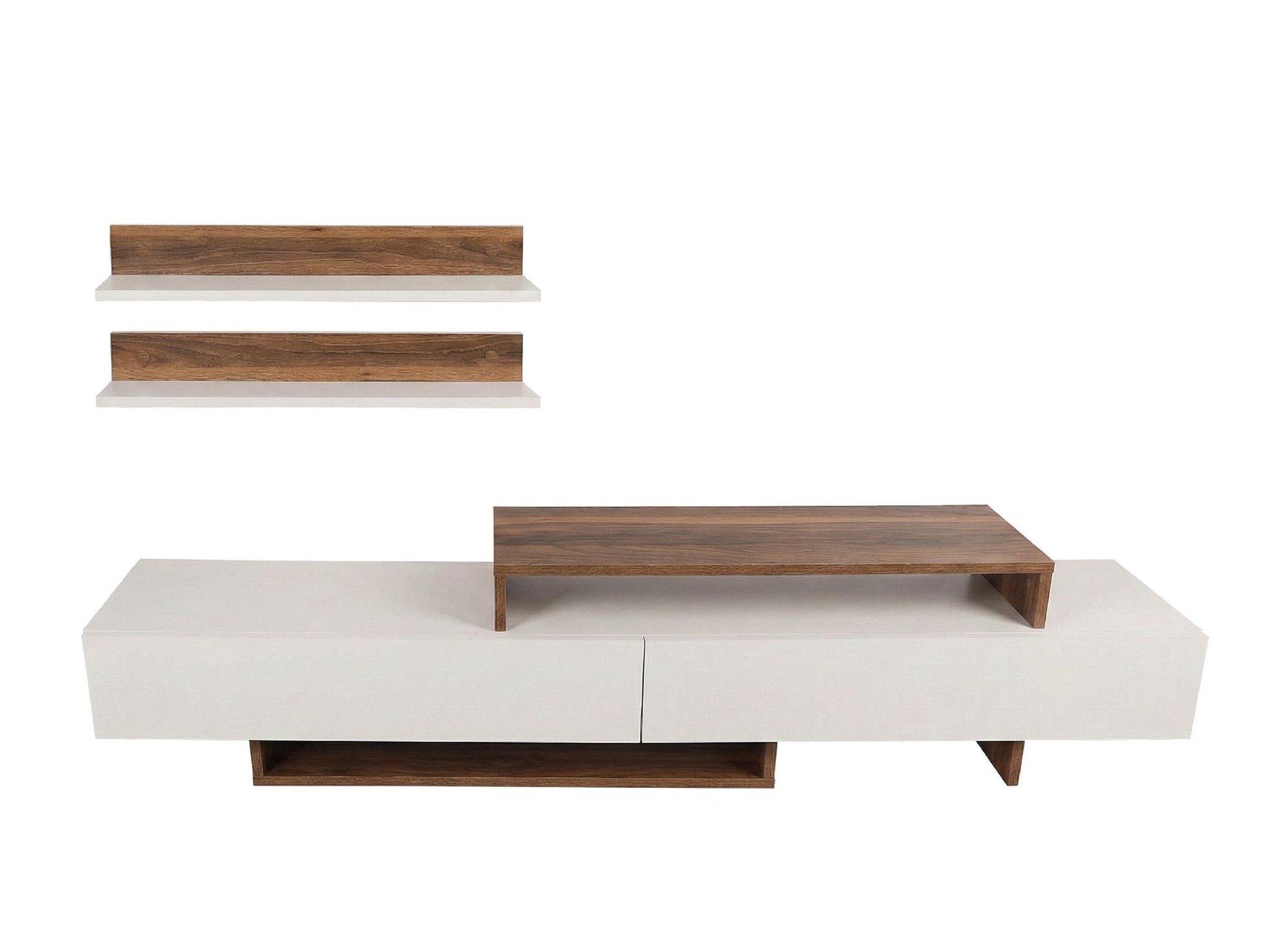 Comodă TV Kailua 998 (Alb + Teak)