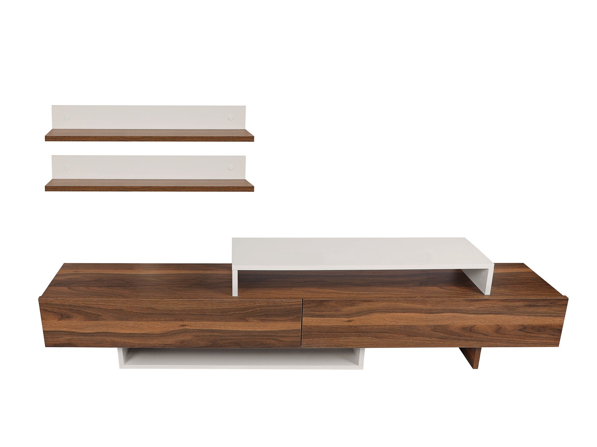 Comodă TV Kailua 998 (Teak + Alb)