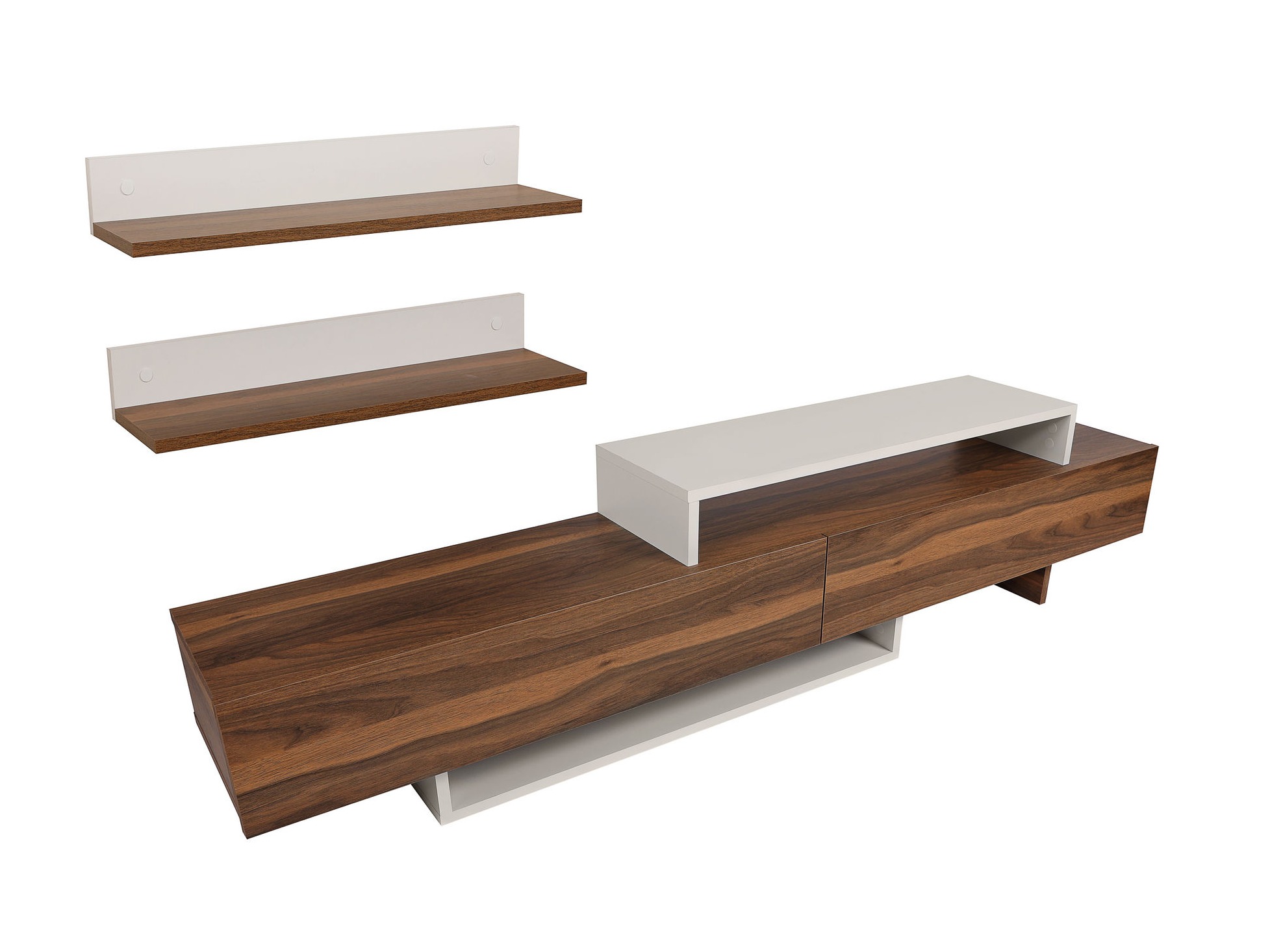 Comodă TV Kailua 998 (Teak + Alb)