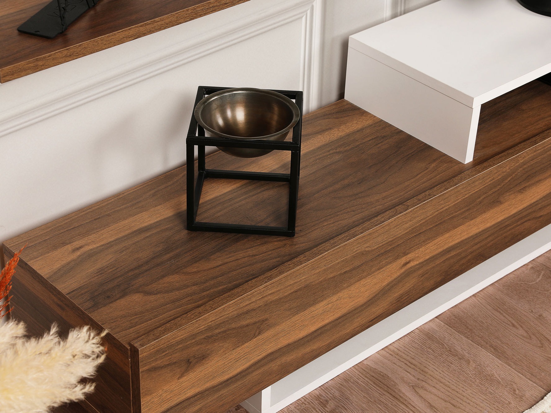 Comodă TV Kailua 998 (Teak + Alb)