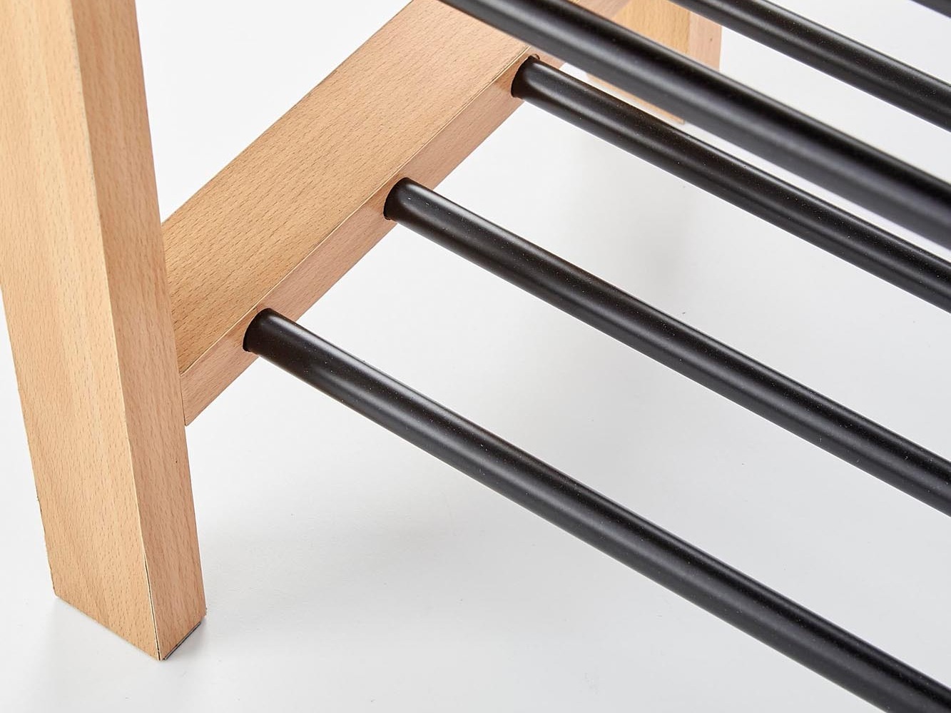 Raft pantof Houston 967 (Lemn masiv + Negru)