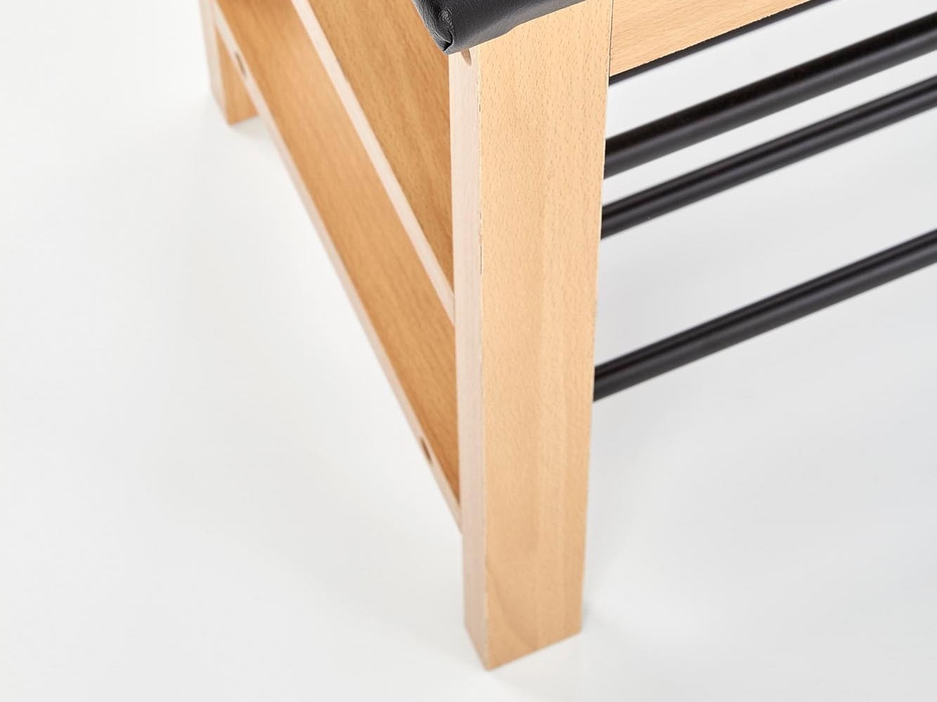 Raft pantof Houston 967 (Lemn masiv + Negru)