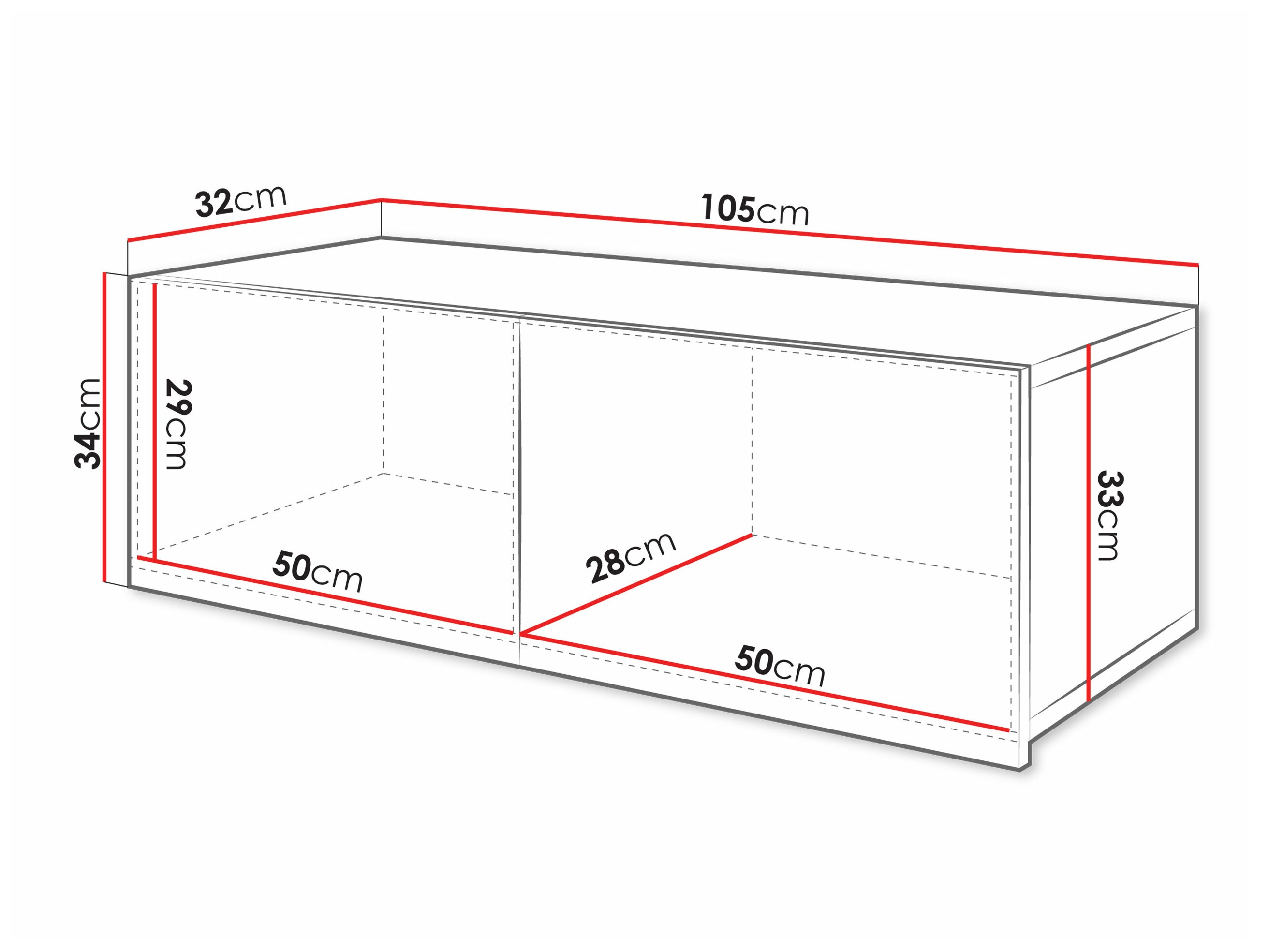 Dulap de perete Remus (Negru + Negru lucios)