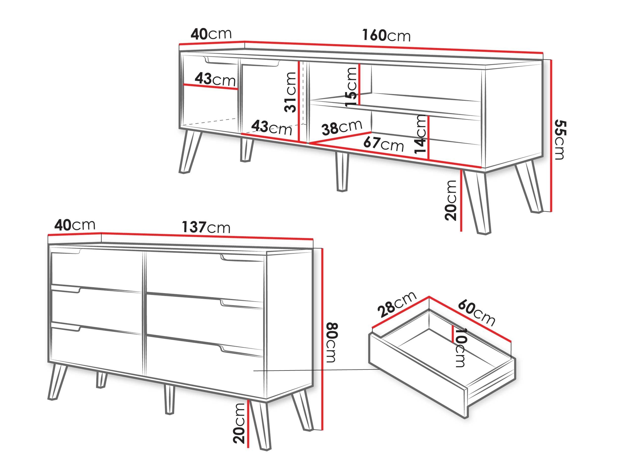 Set de living Otis II (Nuc)
