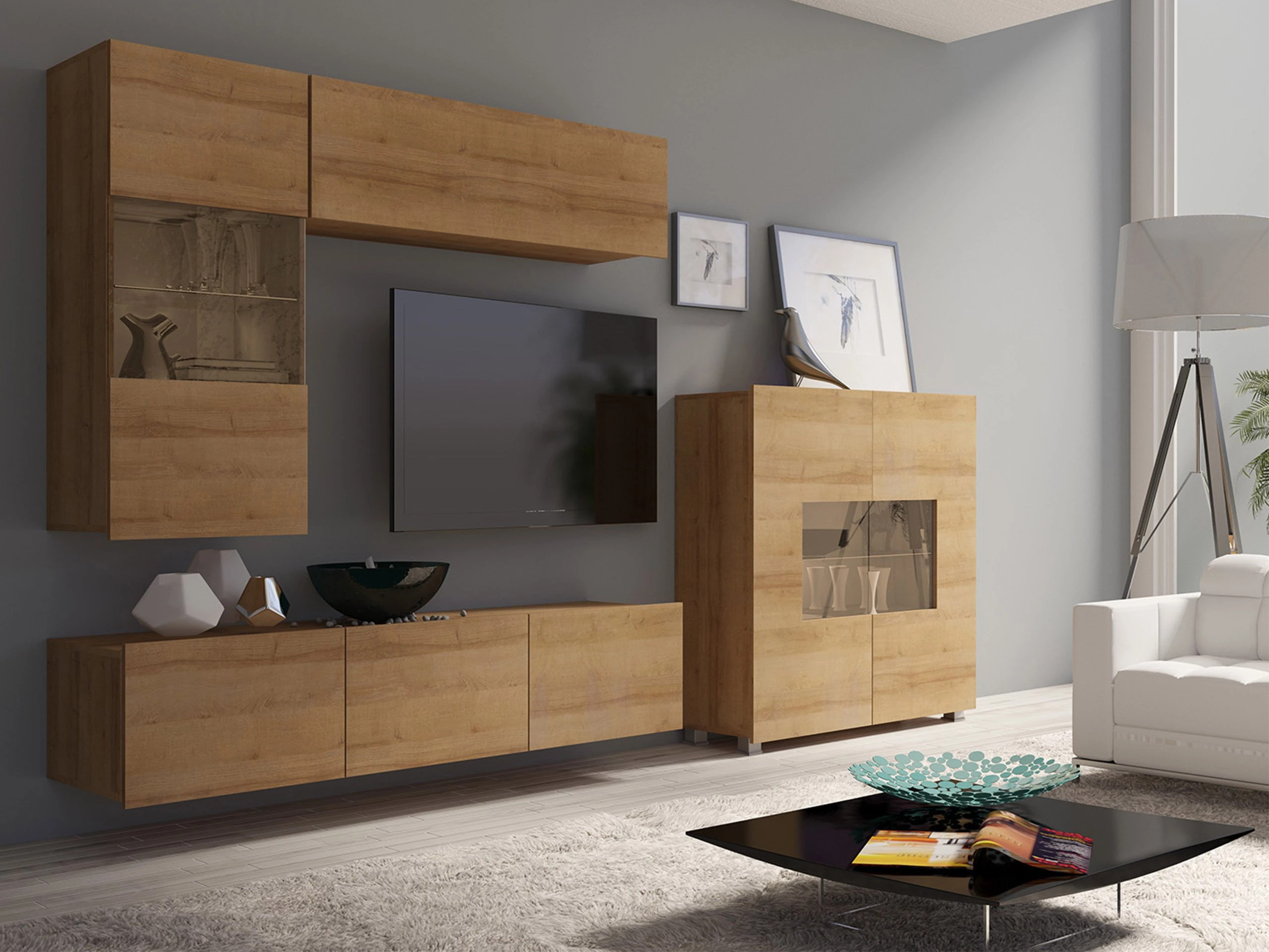 Set de living Remus III (Stejar auriu)