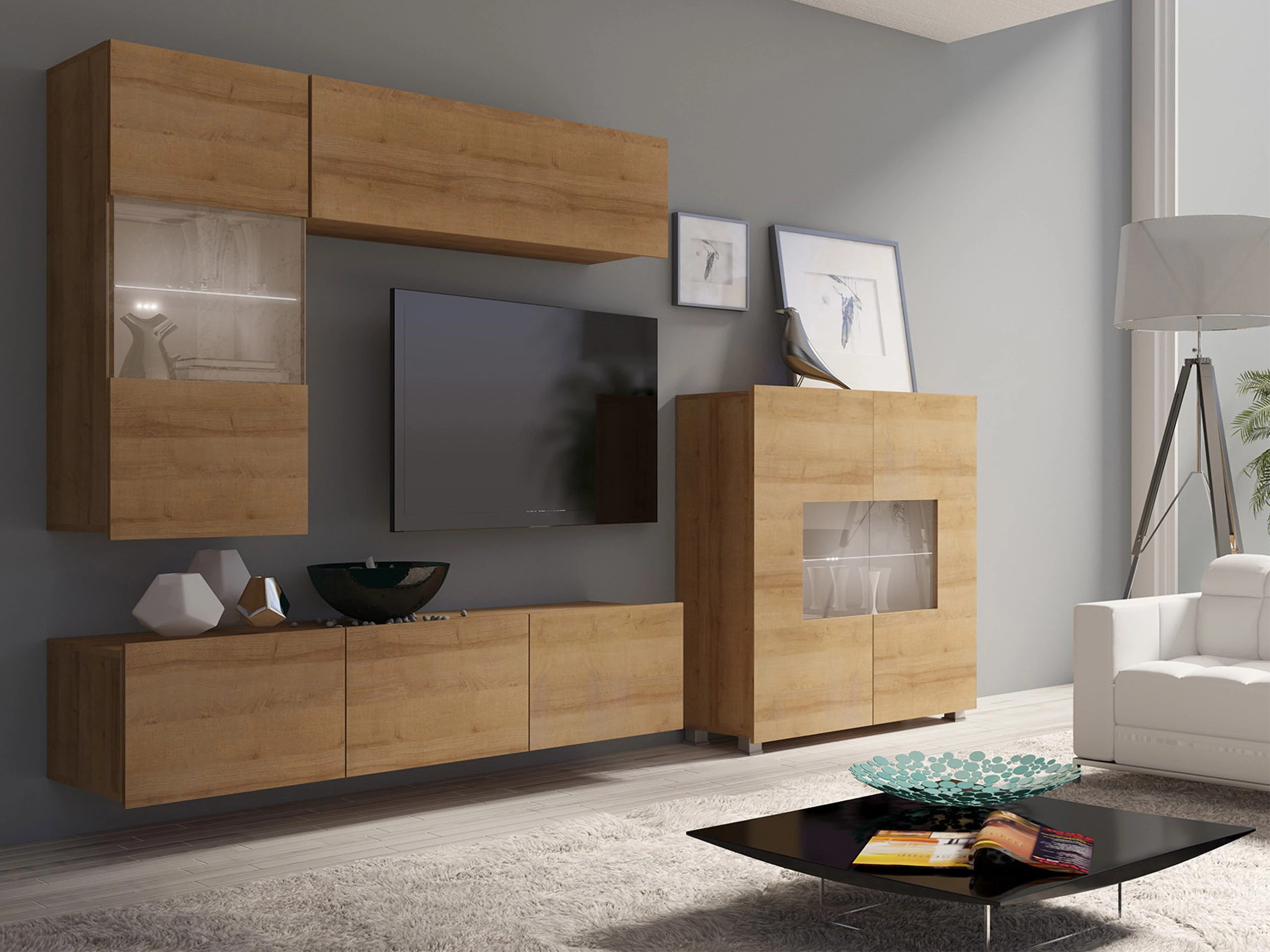 Set de living Remus III (Stejar auriu)