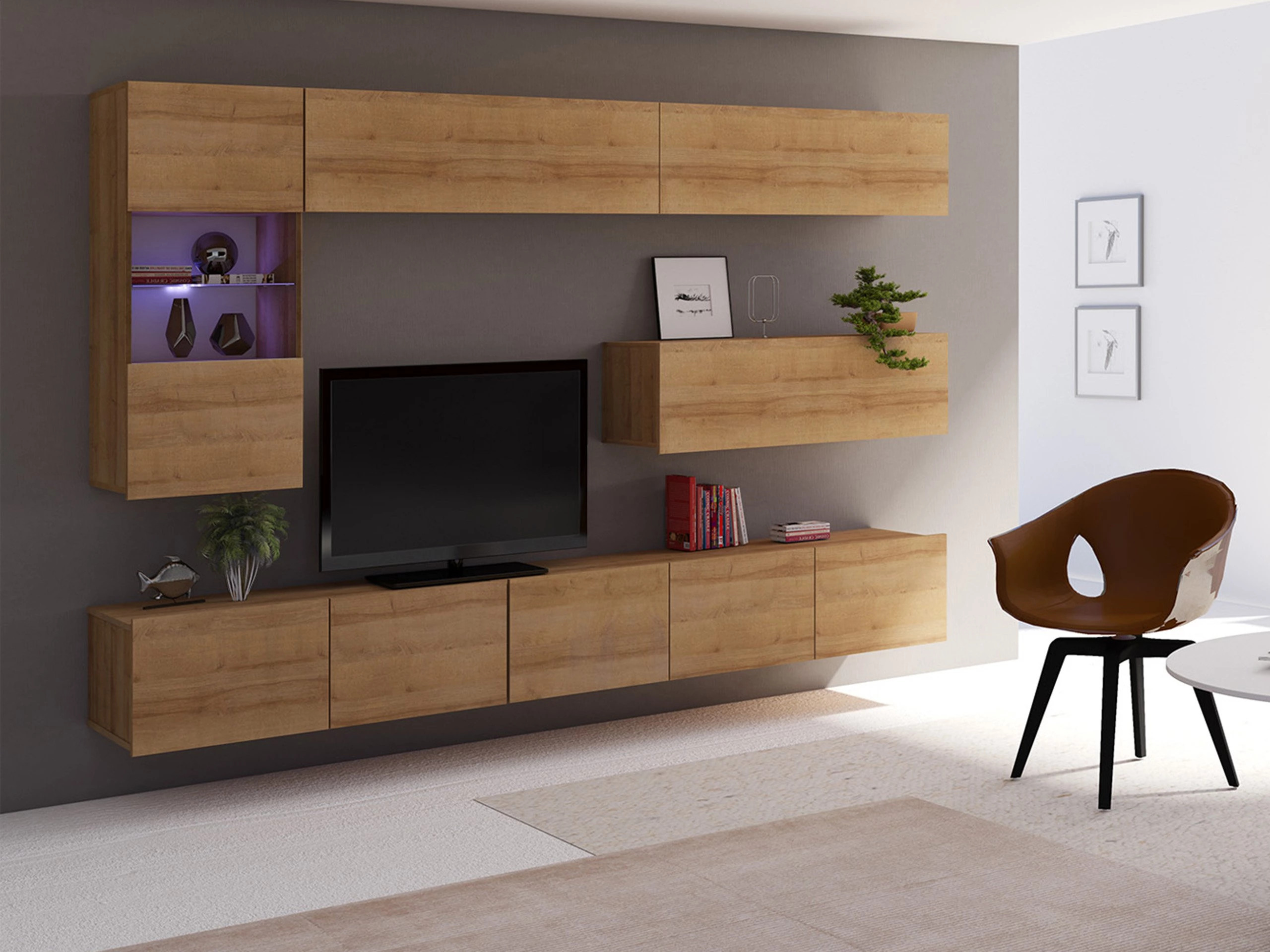 Set de living Remus IV (Stejar auriu)