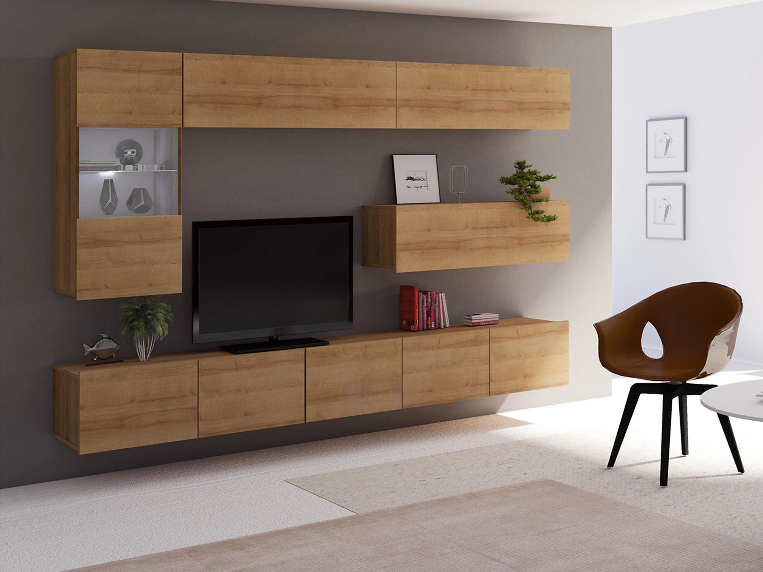 Set de living Remus IV (Stejar auriu)