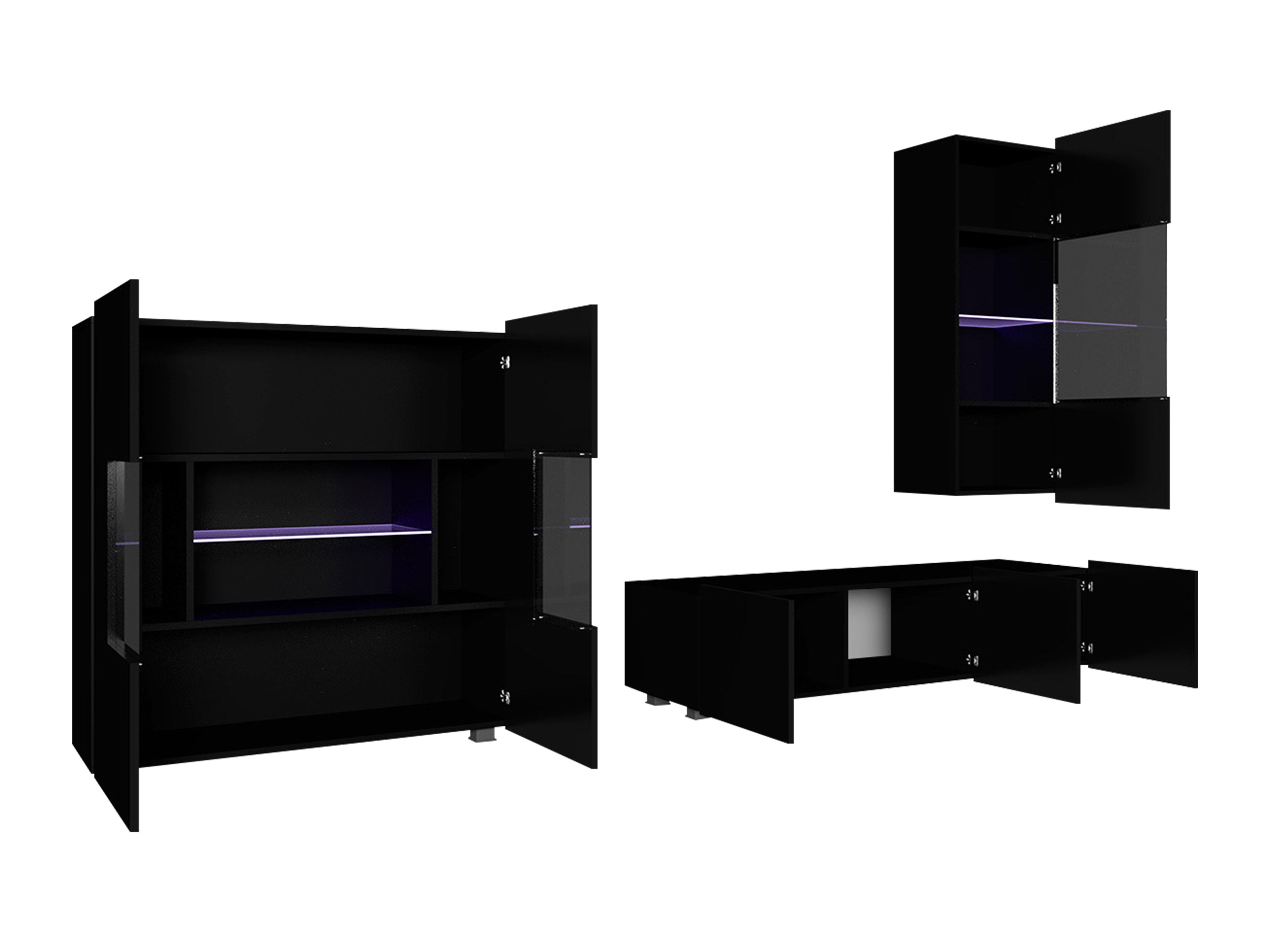 Set de living Remus VII (Alb + Alb lucios)