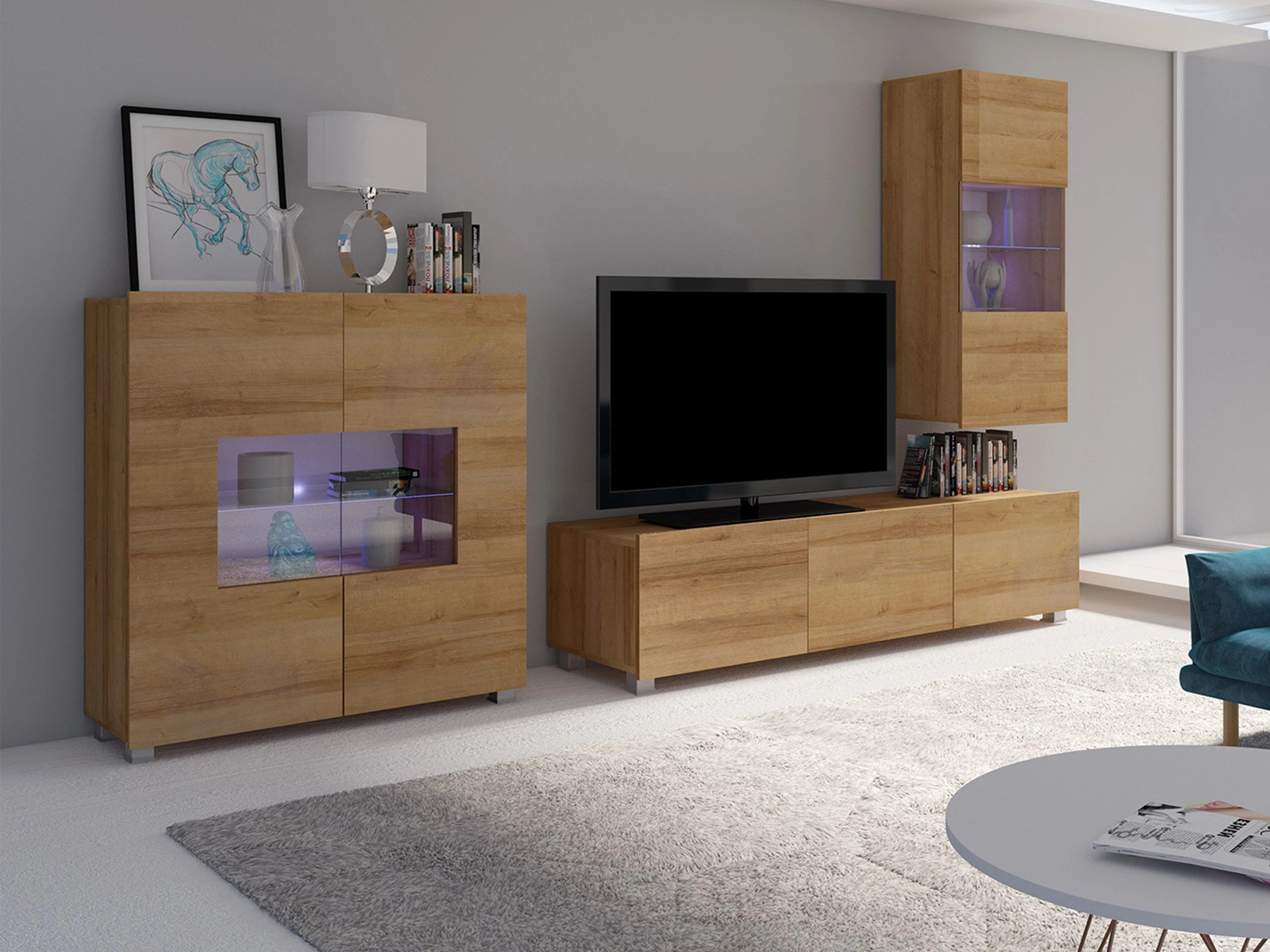 Set de living Remus VII (Stejar auriu)