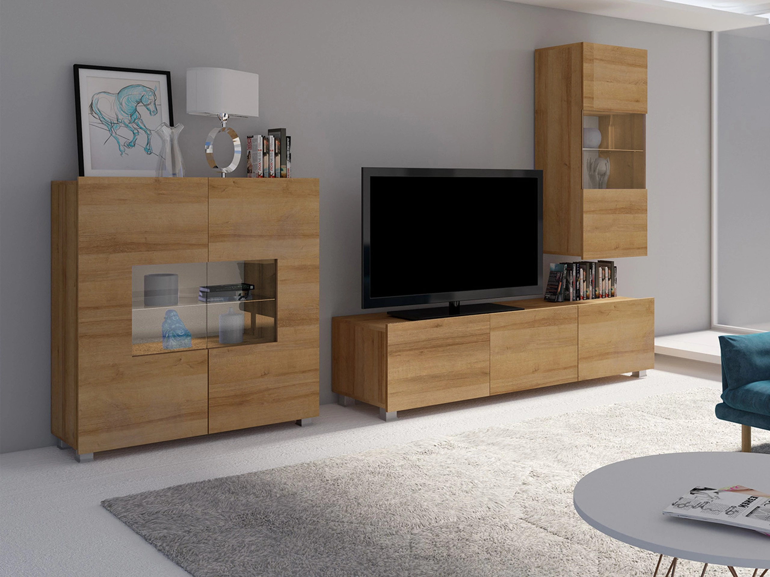 Set de living Remus VII (Stejar auriu)