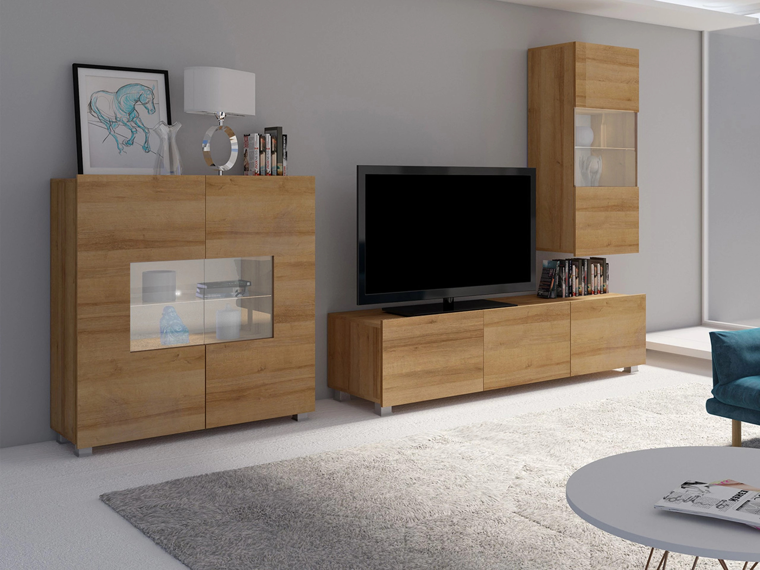 Set de living Remus VII (Stejar auriu)