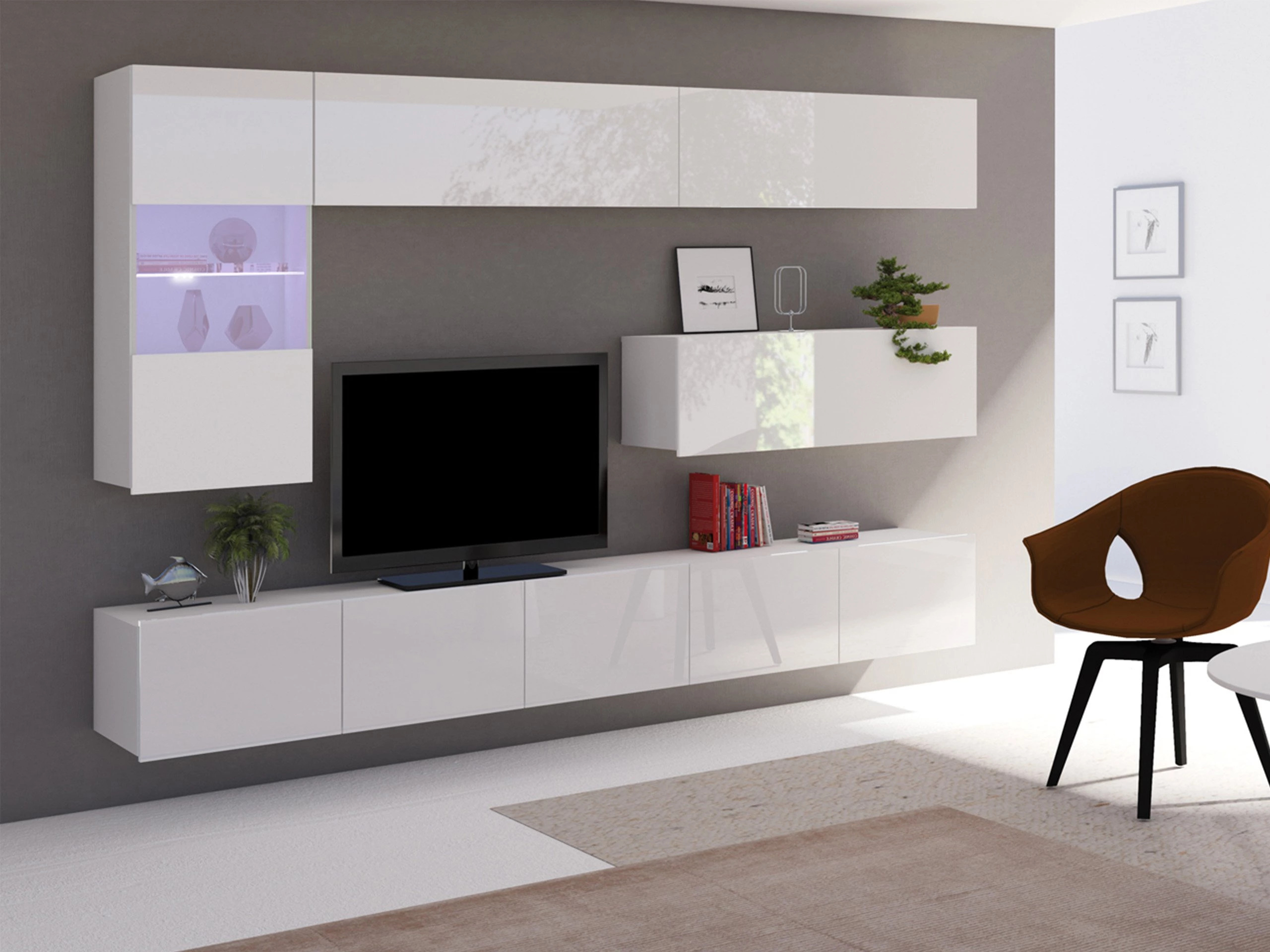 Set de living Remus IV (Alb + Alb lucios)