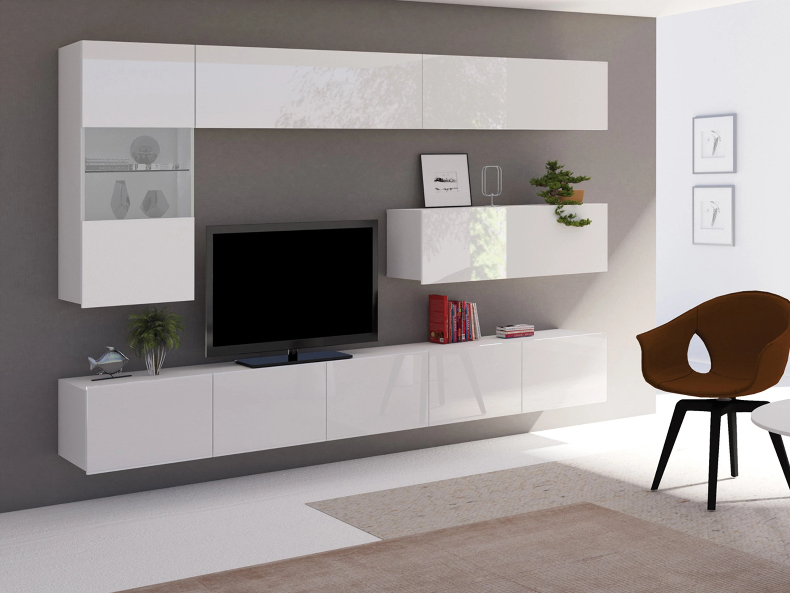 Set de living Remus IV (Alb + Alb lucios)