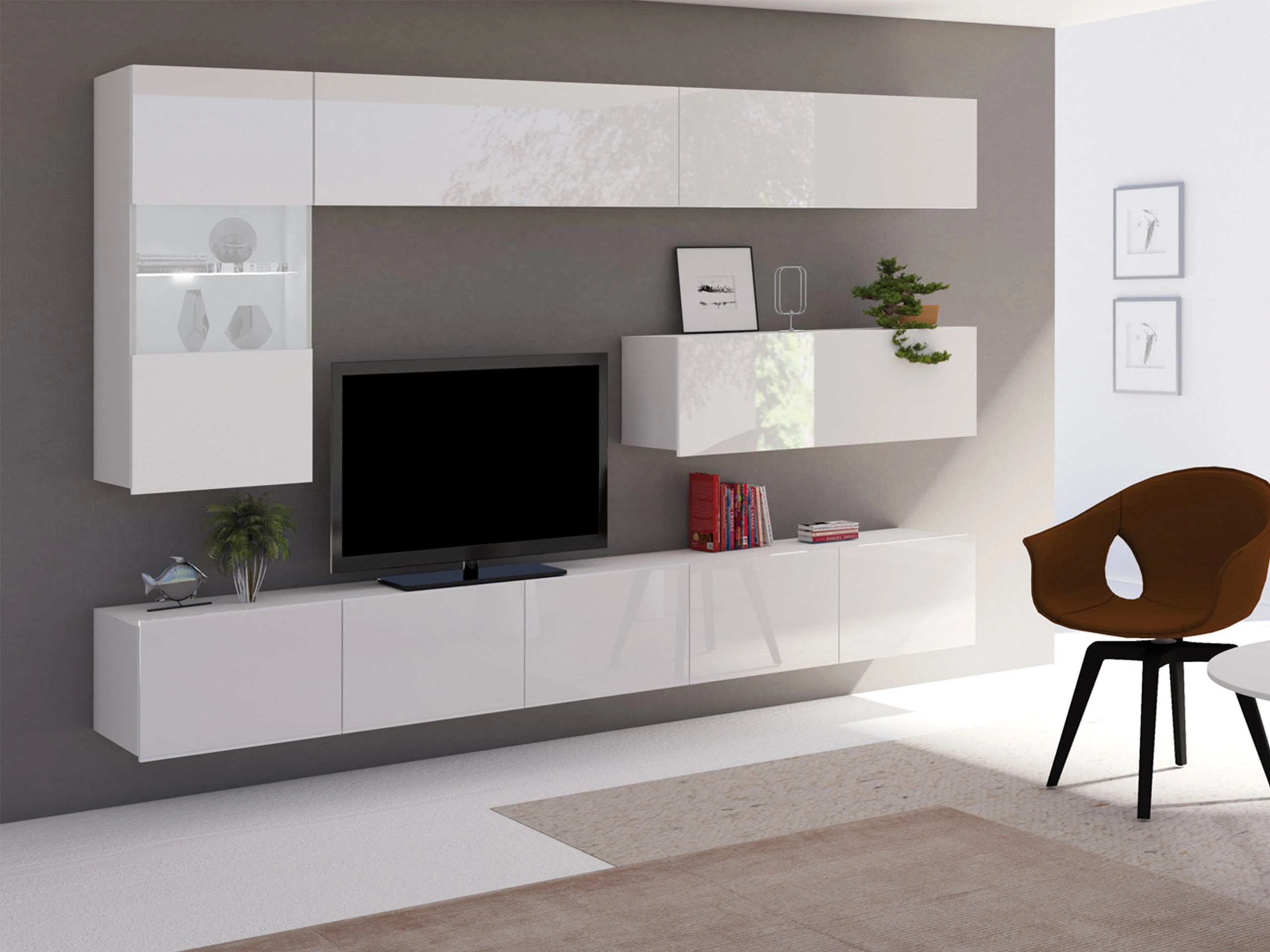 Set de living Remus IV (Alb + Alb lucios)