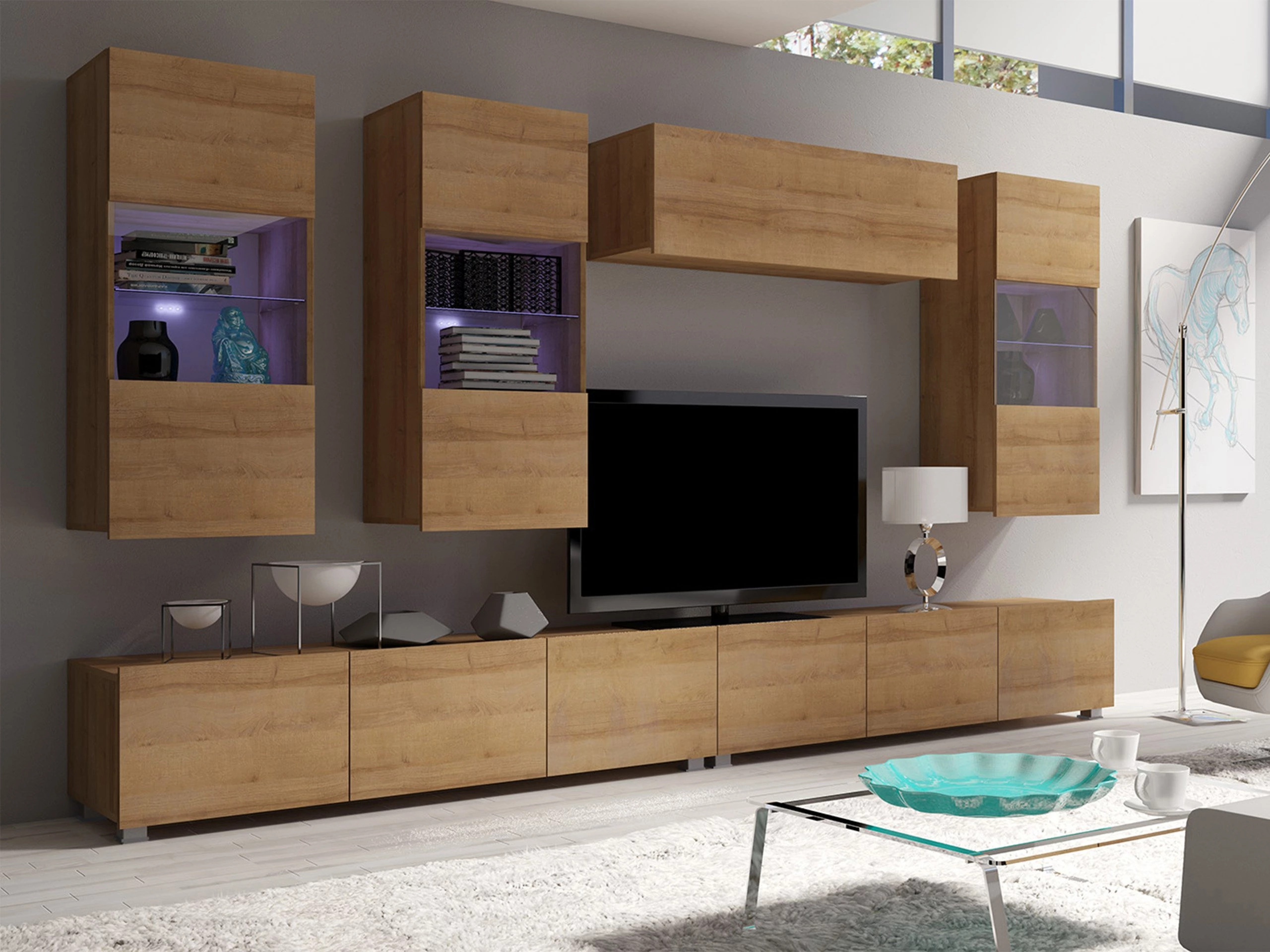 Set de living Remus V (Stejar auriu)