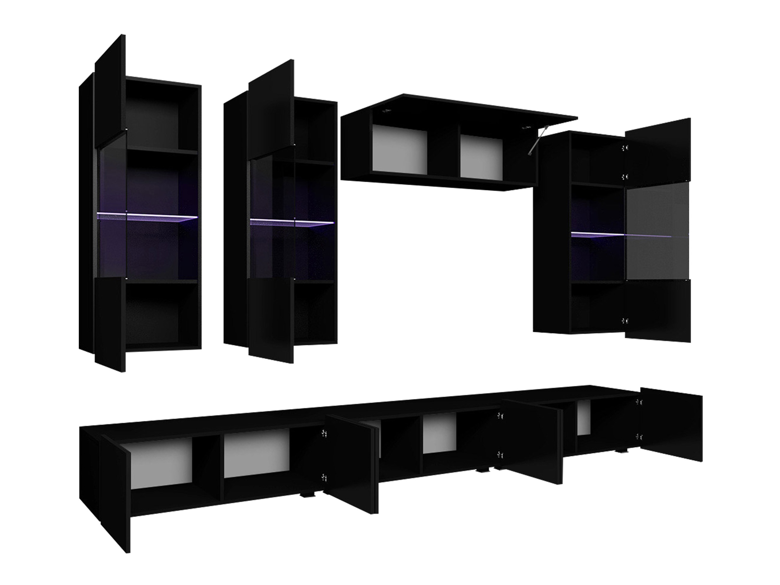 Set de living Remus XI (Alb + Alb lucios)