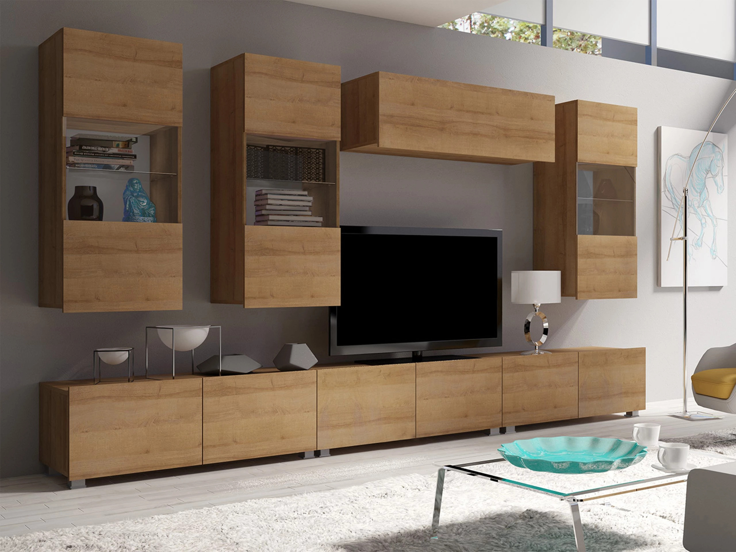 Set de living Remus XI (Stejar auriu)