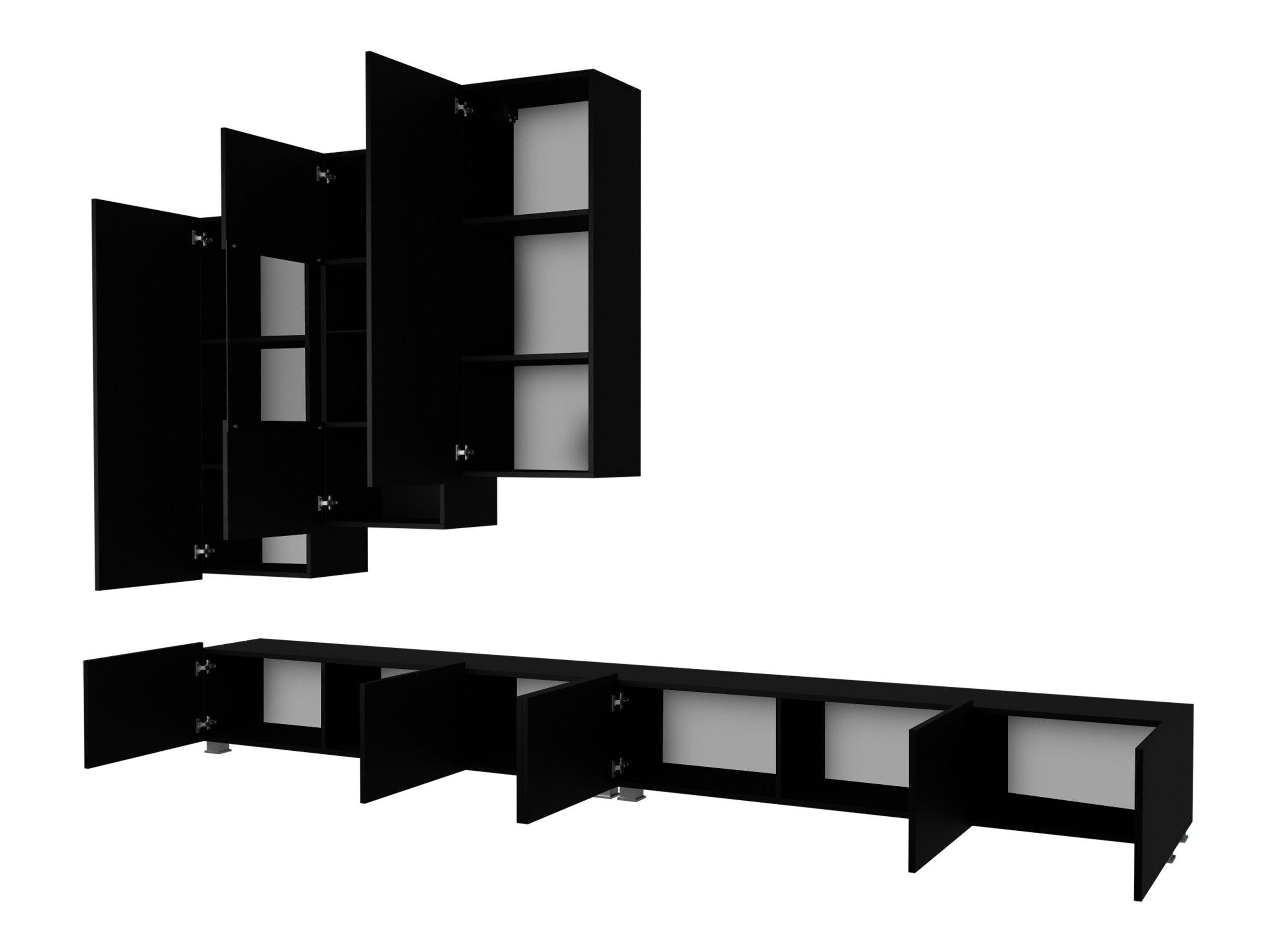 Set de living Remus XVII (Alb + Alb lucios)