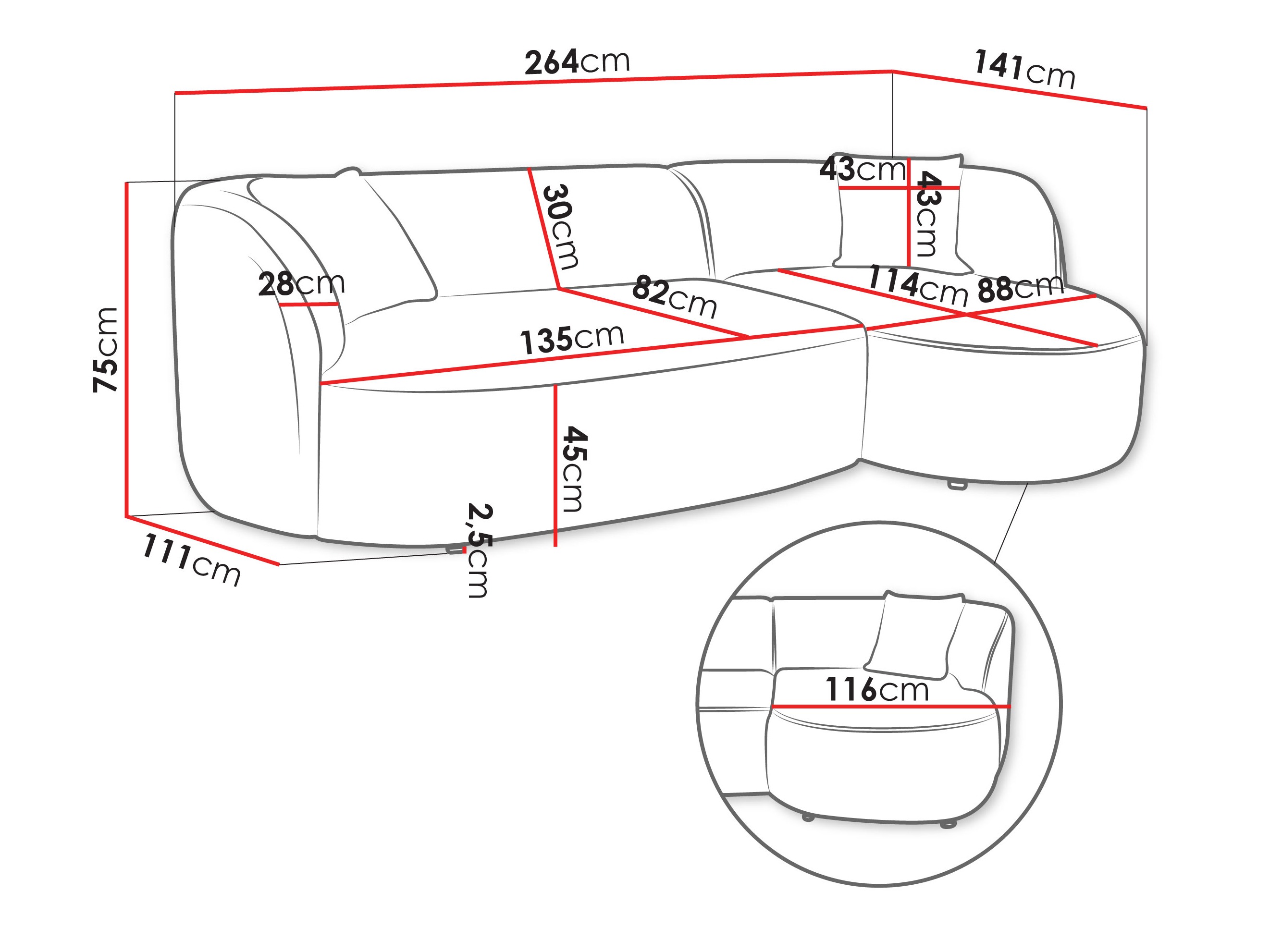 Colțar TrendyNest Gubor (Euphoria 01)