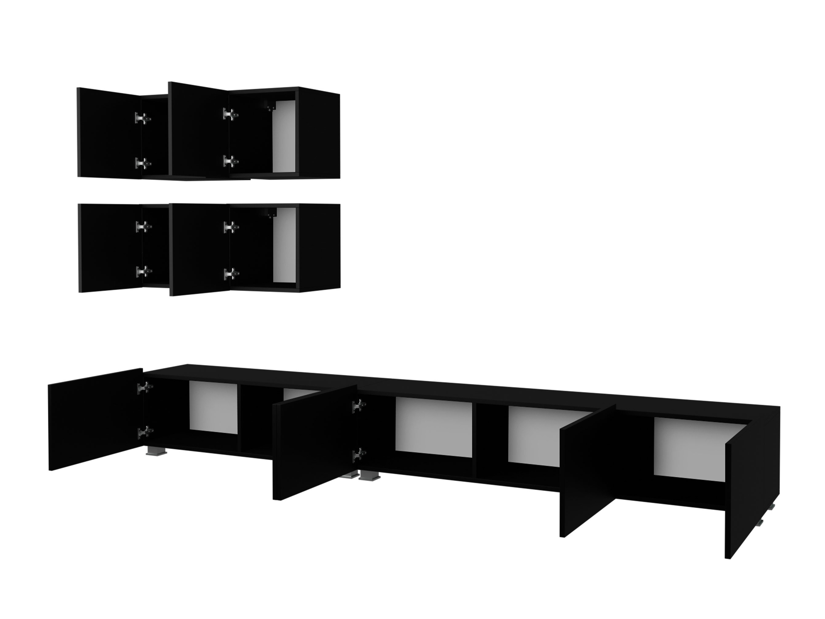 Set de living Remus XVIII (Alb + Alb lucios)