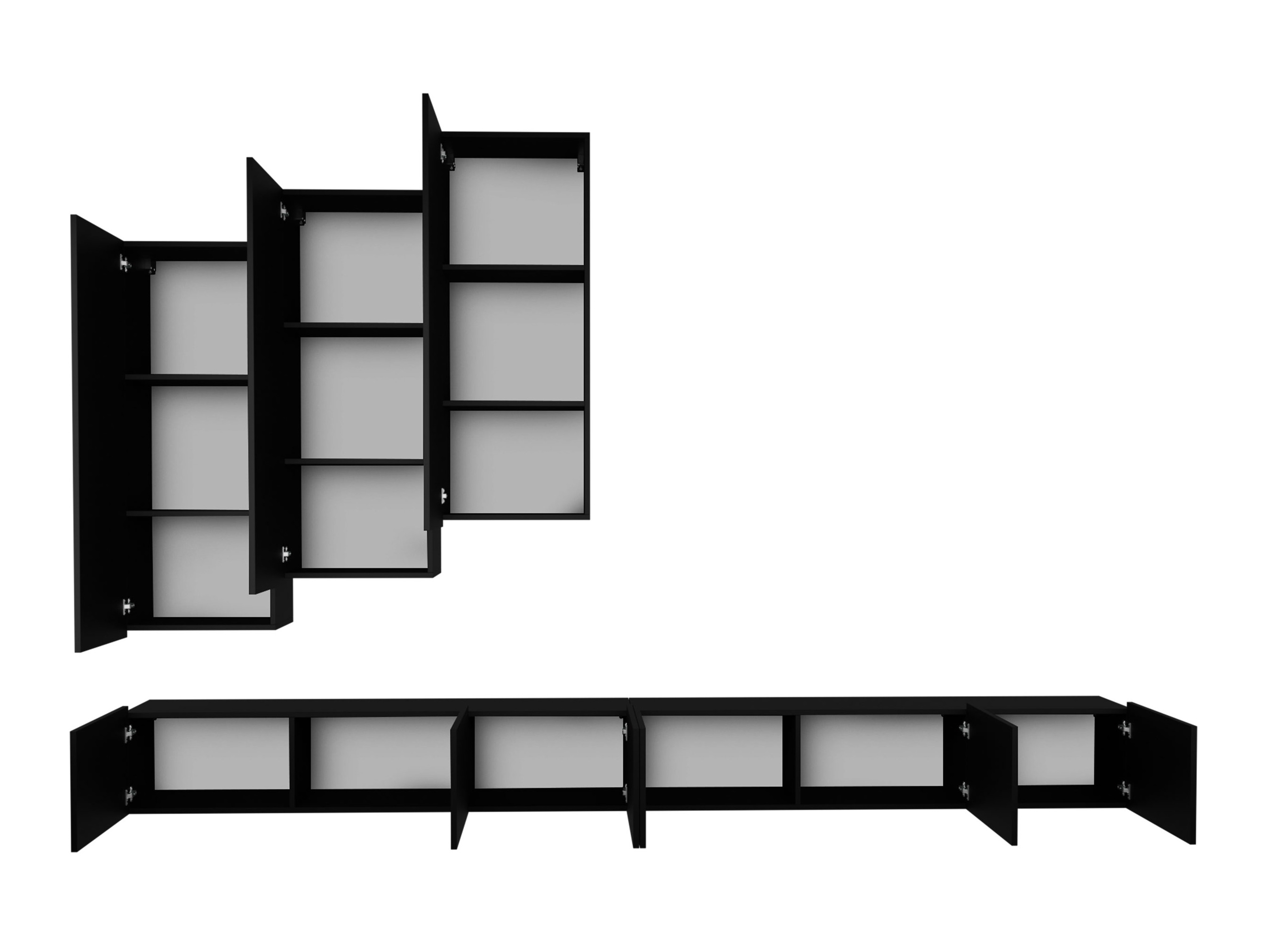 Set de living Remus XX (Alb + Negru)