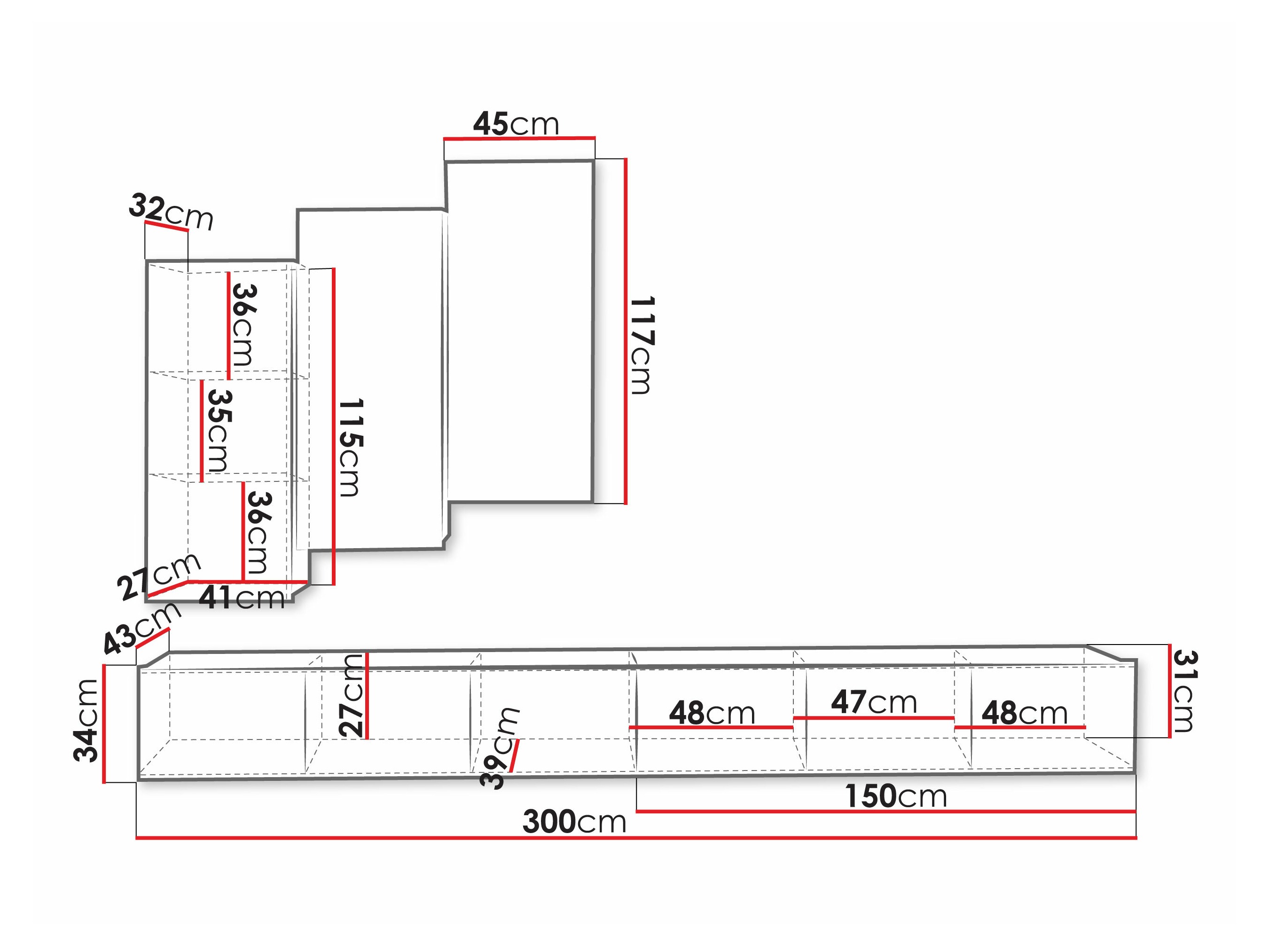 Set de living Remus XX (Alb)